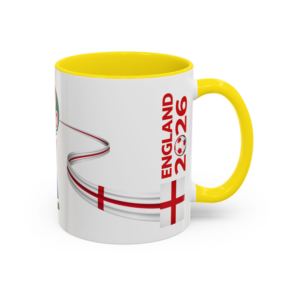 England 2026 Soccer Cup Accent Coffee Mug