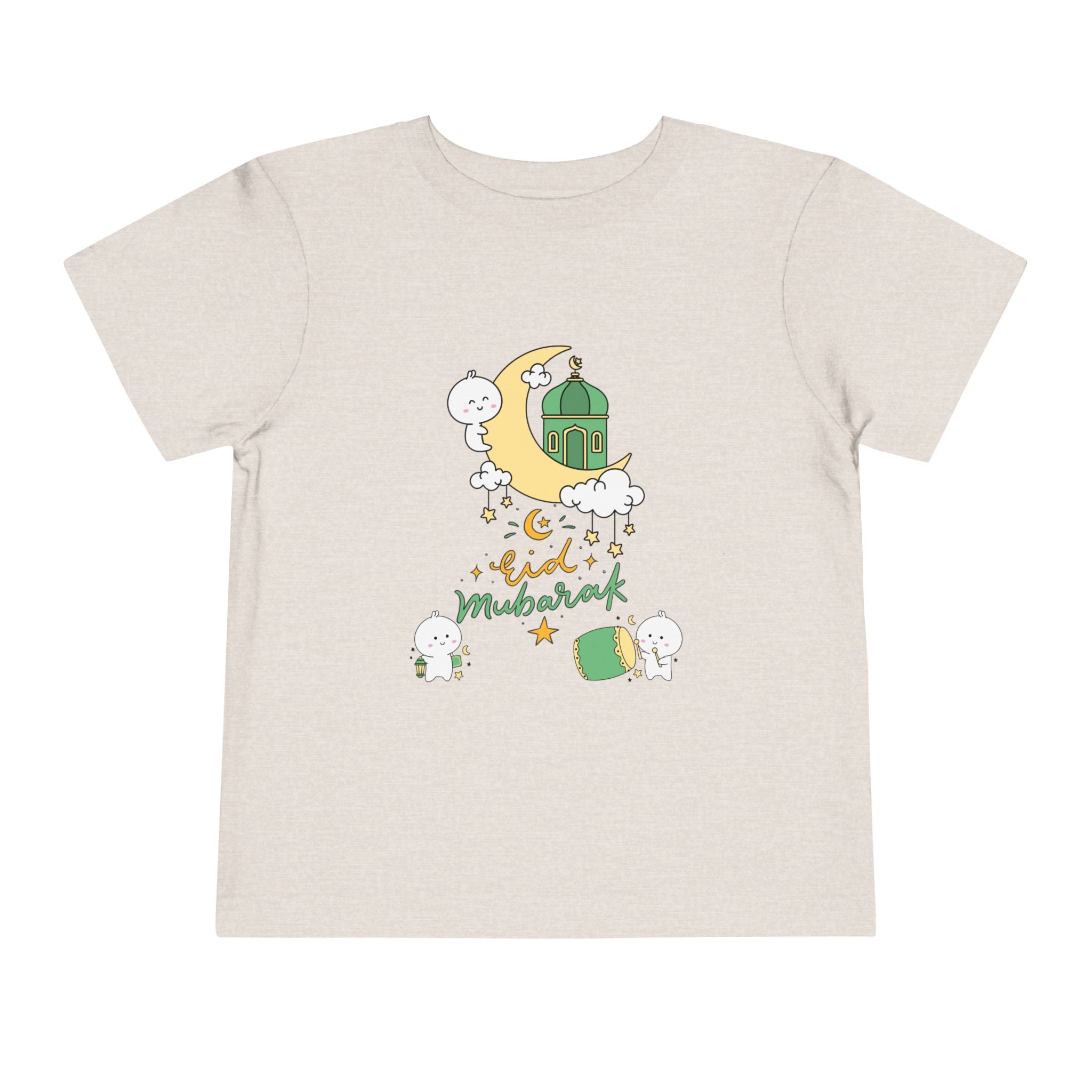 Eid Mubarak Toddler Tee — Cute Mosque & Moon Ramadan Shirt for Kids