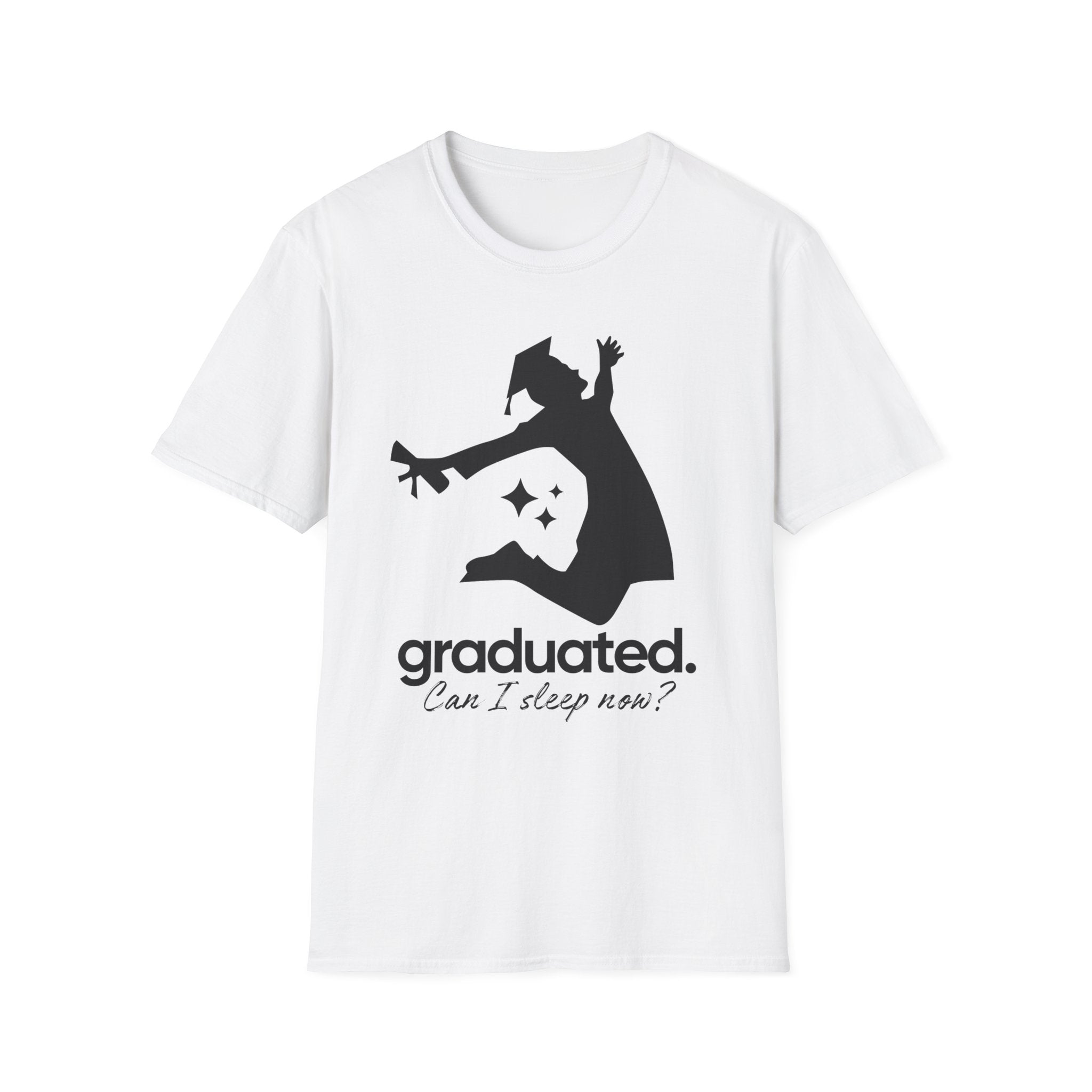 Graduated. Can I Sleep Now? T-Shirt - Funny Graduation Tee