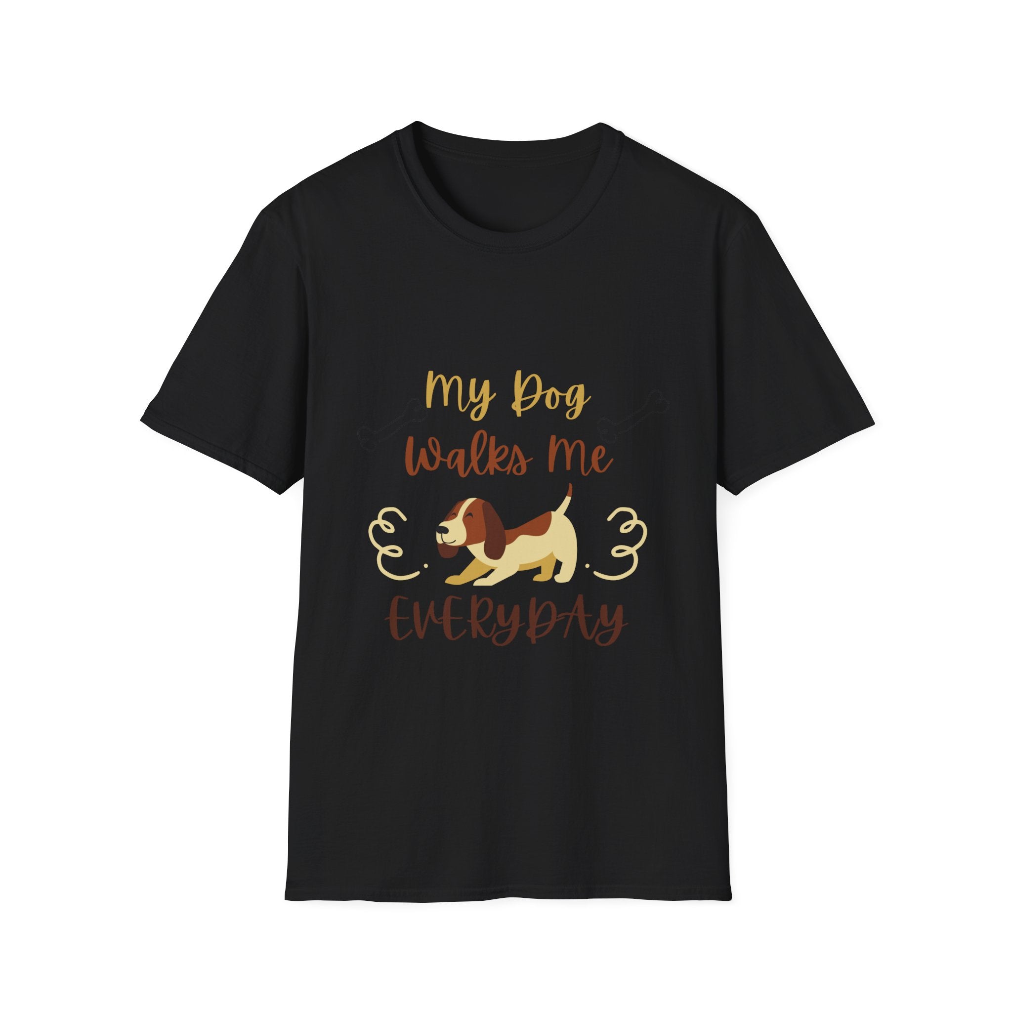 Dog Lover T-Shirt — “My Dog Walks Me Everyday” Cute Beagle Design
