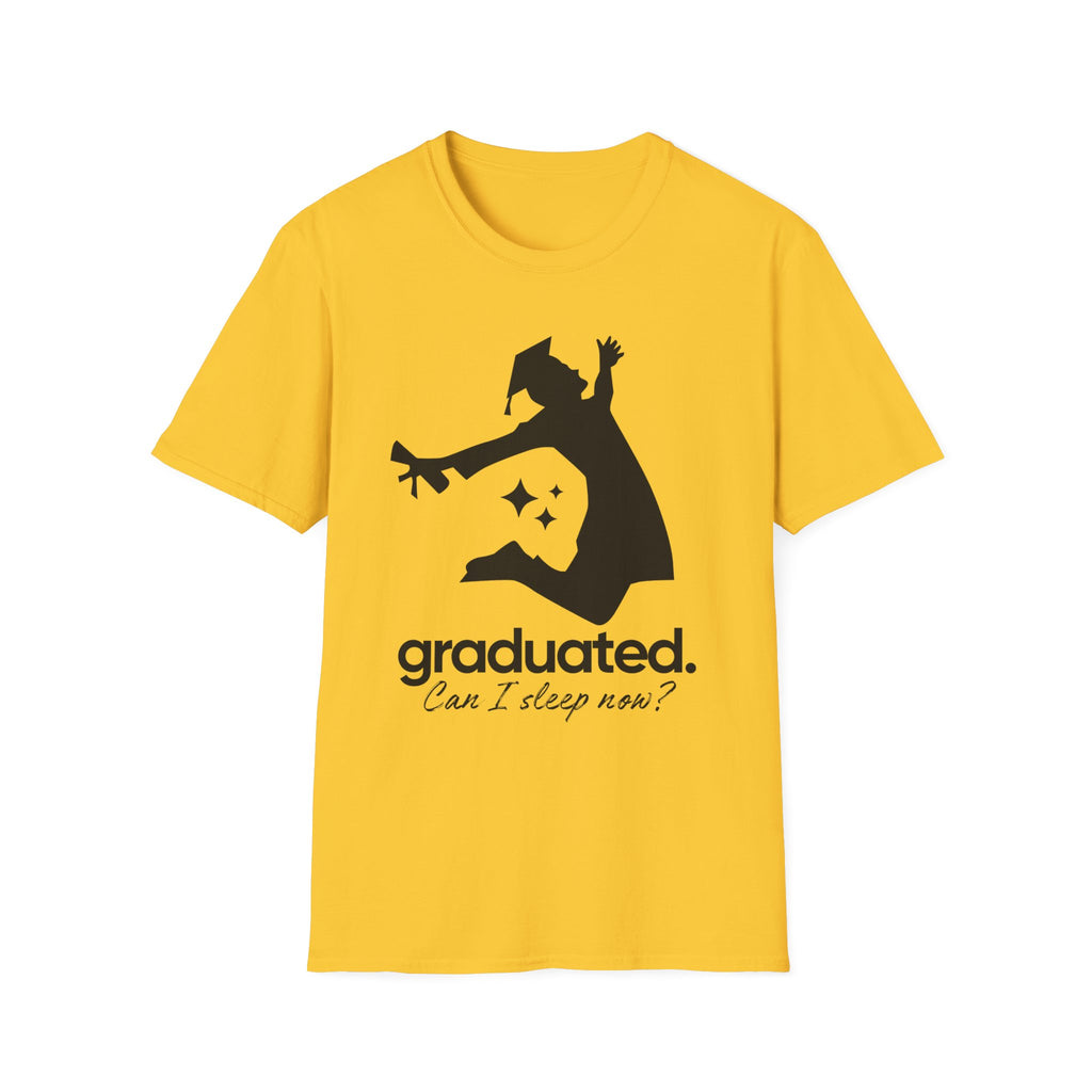 Graduated. Can I Sleep Now? T-Shirt - Funny Graduation Tee