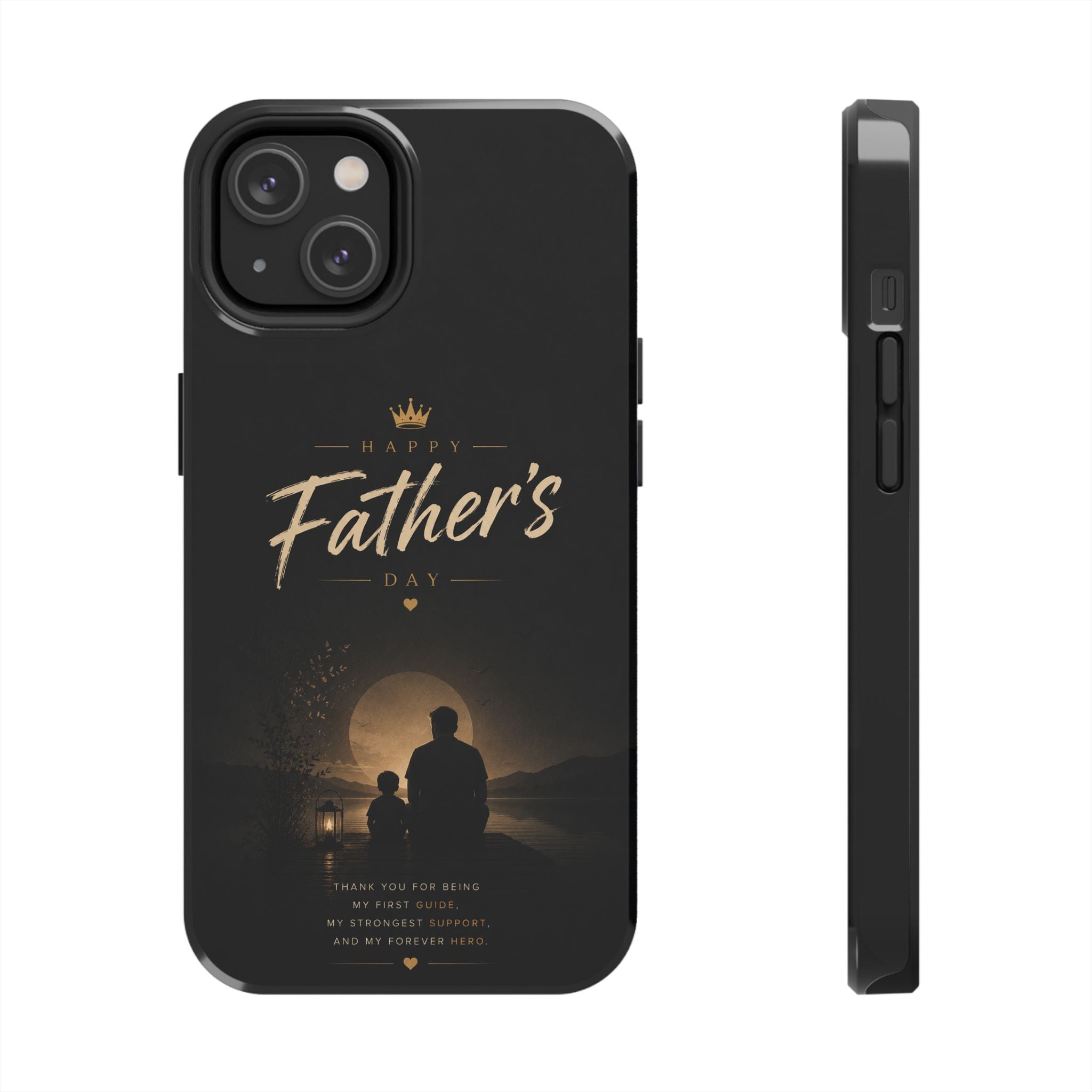 Father's Day Tough Phone Case — 'Happy Father's Day' Silhouette Tribute
