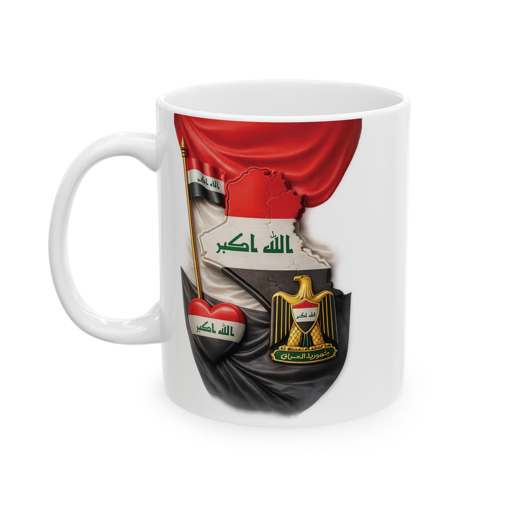 Iraq Crest Ceramic Mug – Coat of Arms Coffee Mug (11oz & 15oz)