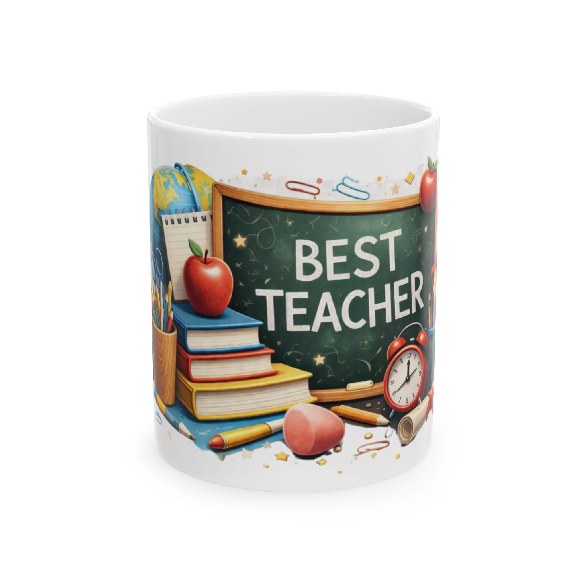 Best Teacher Ceramic Mug — 'Best Teacher' Gift Coffee Cup for Educators (11oz, 15oz)