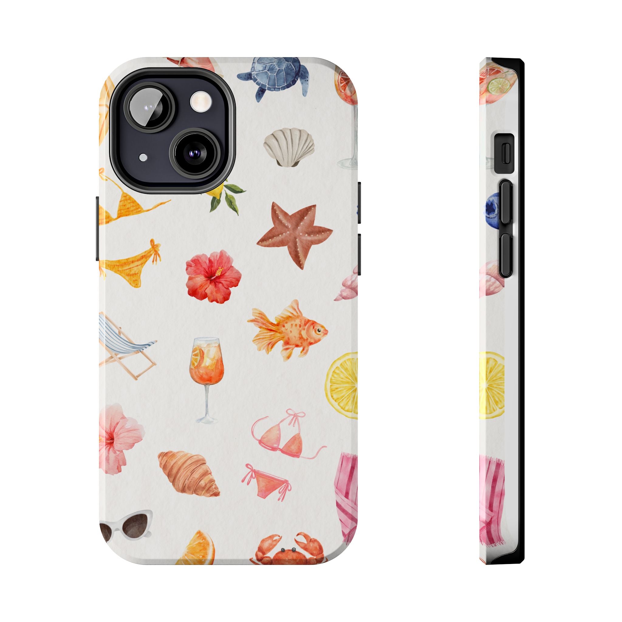 Summer Seashells Pattern Tough Phone Case — Beach Vacation Phone Cover