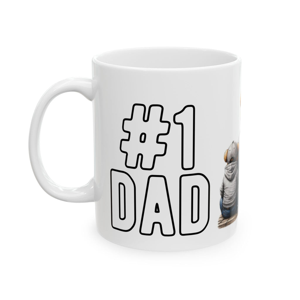 Dad Hero Legend Ceramic Mug — #1 Dad Coffee Cup, Father’s Day Gift (11oz)