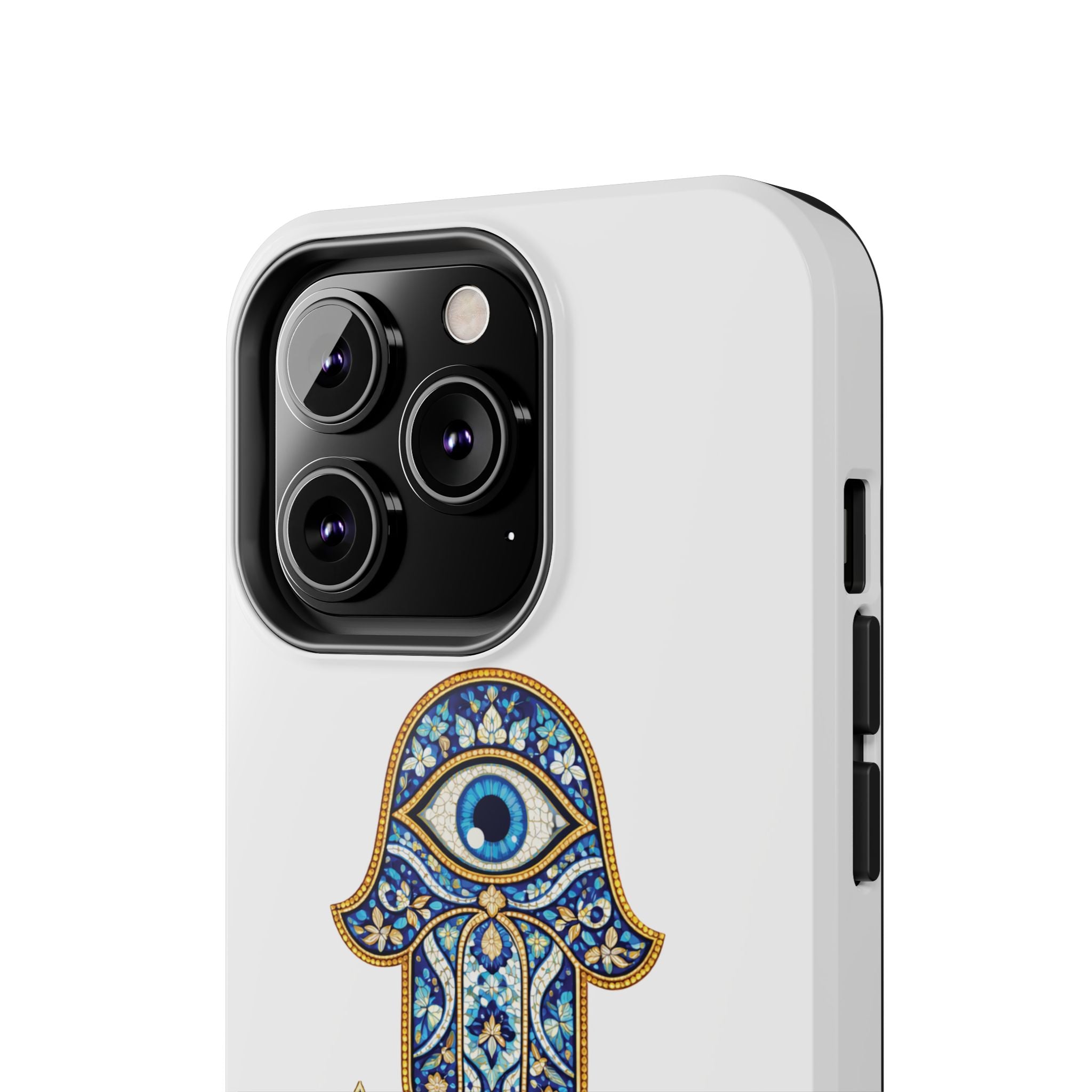 Hamsa Eye Tough Phone Case — Blue Mosaic Protective Phone Cover