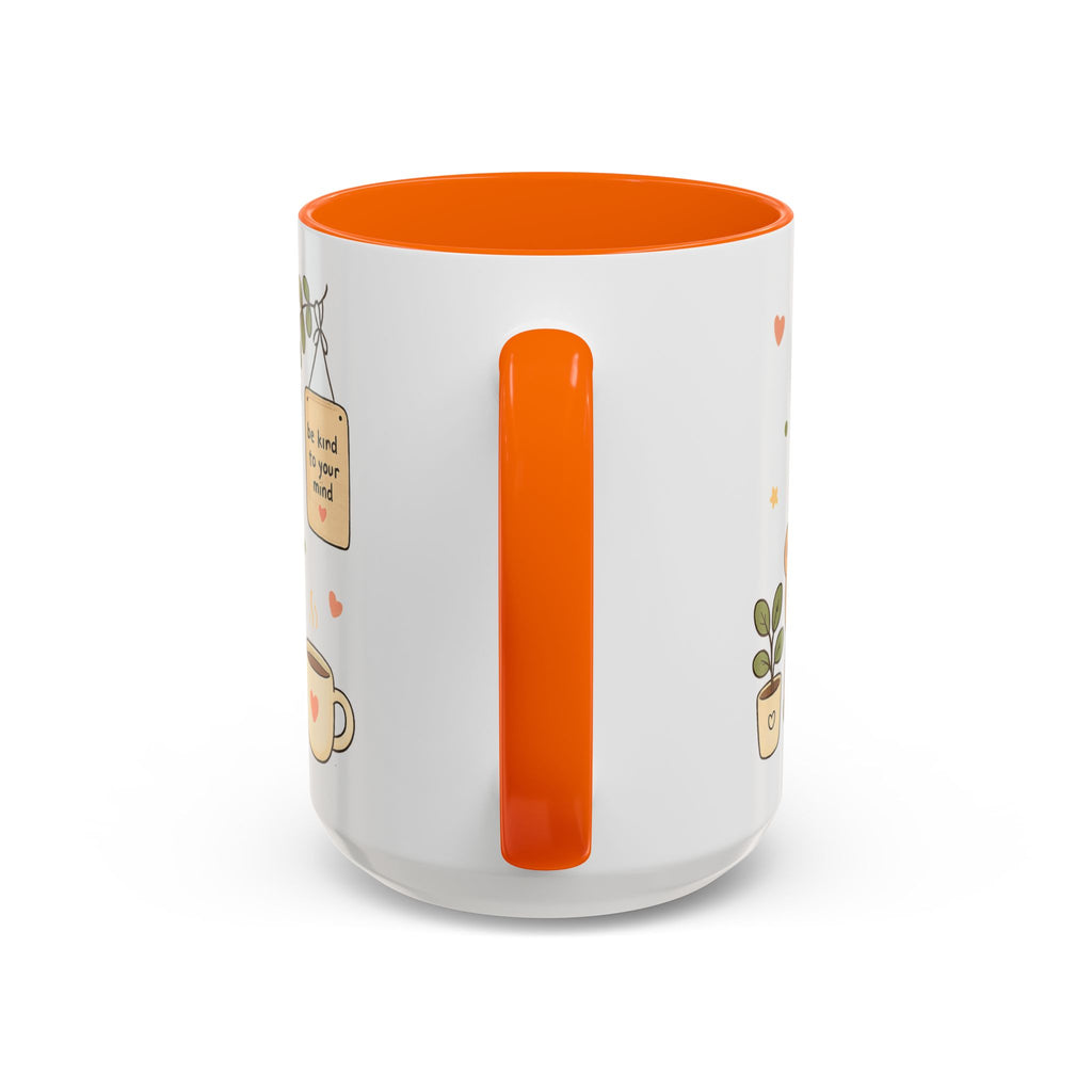 Inspirational Accent Coffee Mug — "Good Things Take Time" Motivational Ceramic Mug