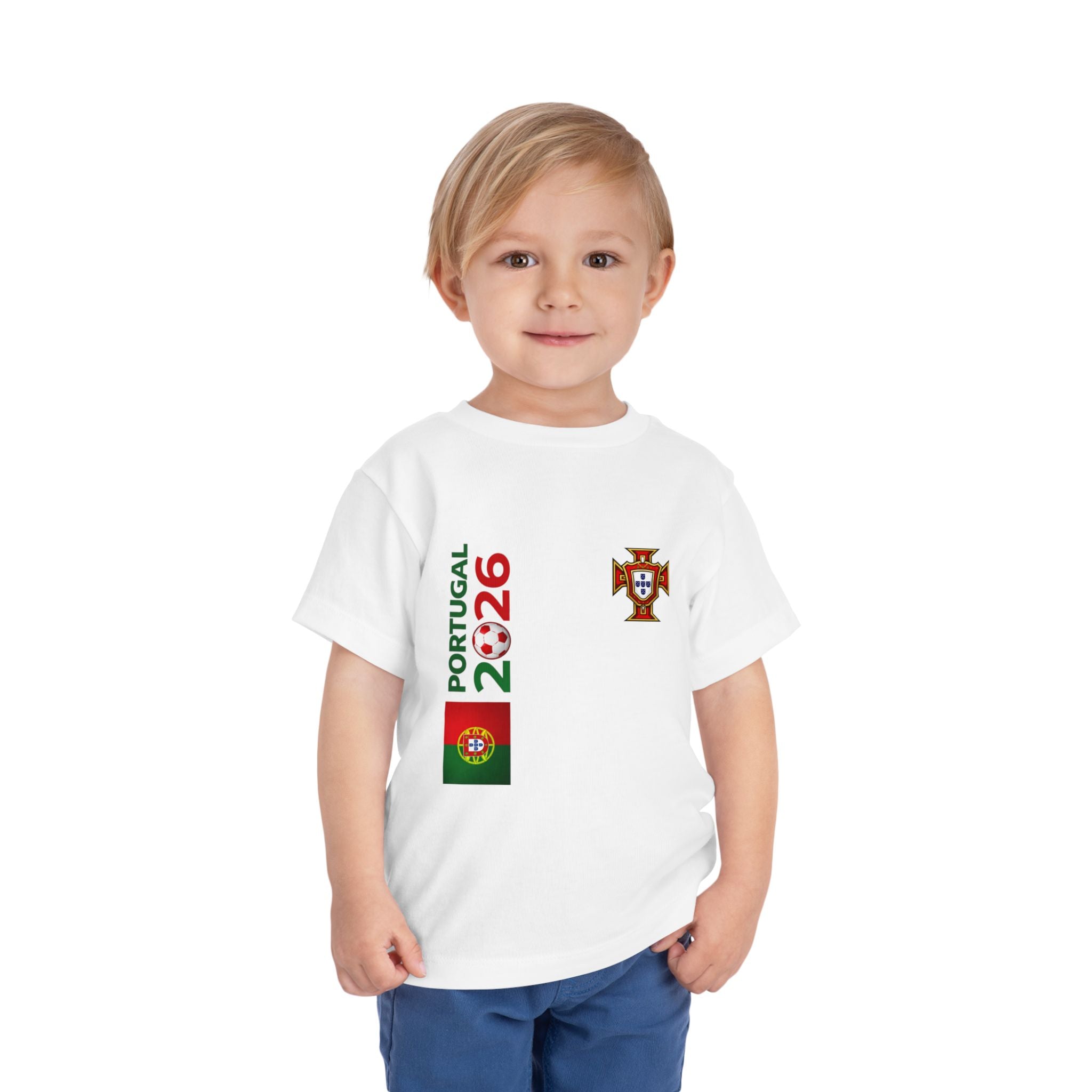 Portugal 2026 Toddler Tee — Portuguese Flag Soccer Kids Shirt