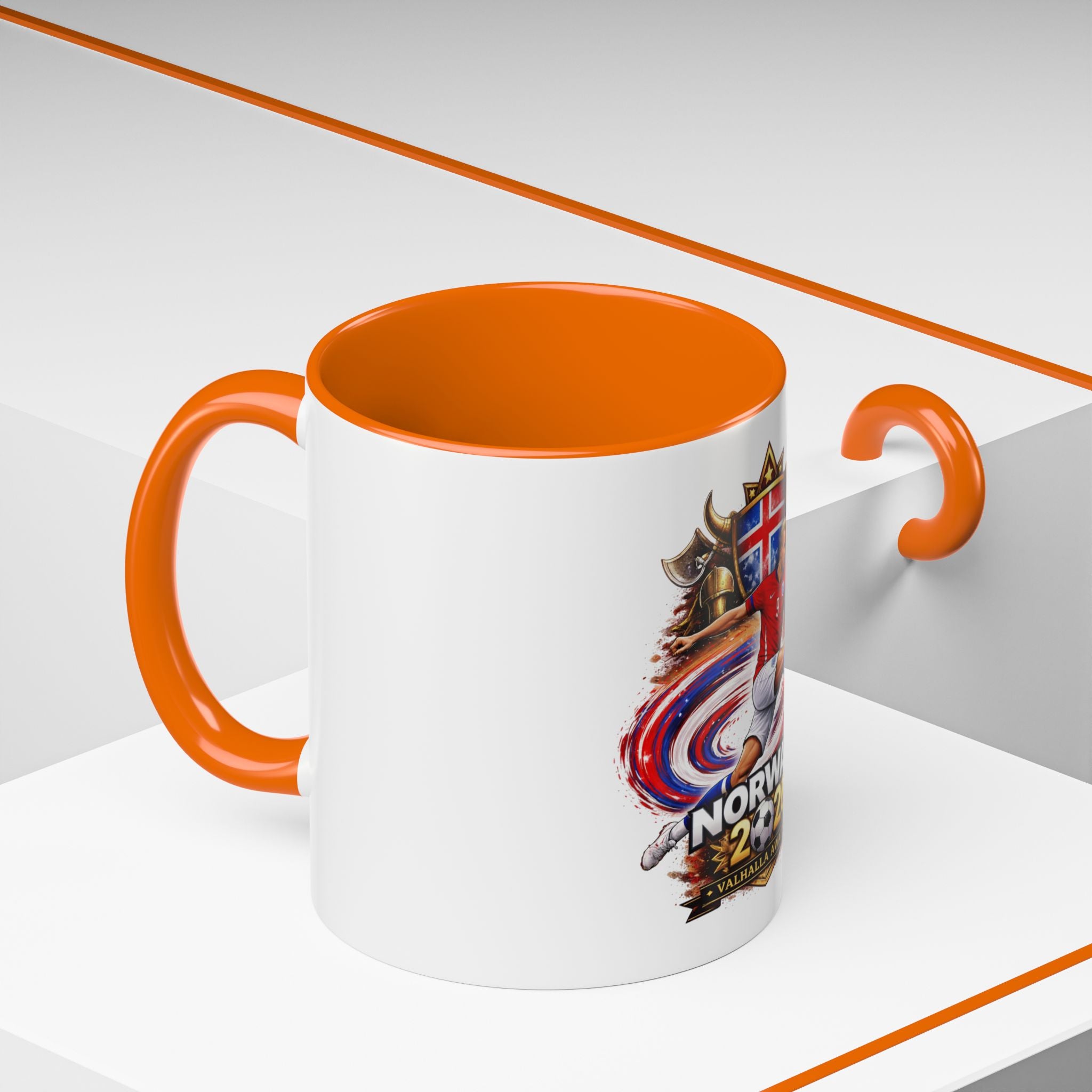 Norway 2026 Soccer Mug – Valhalla Awaits Football Fan Coffee Cup
