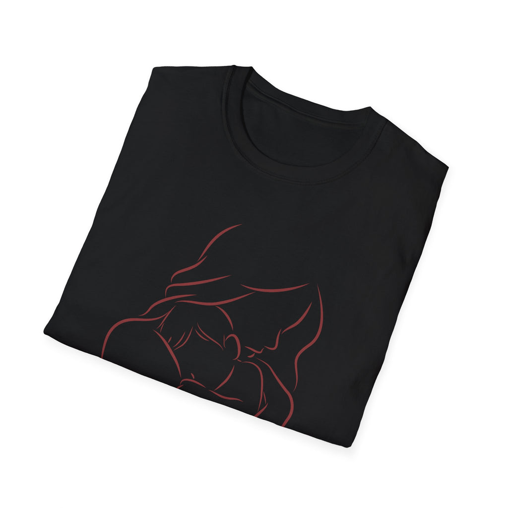Mother's Day T-Shirt — Minimal Mom and Baby Line Art with "Happy Mother's Day"