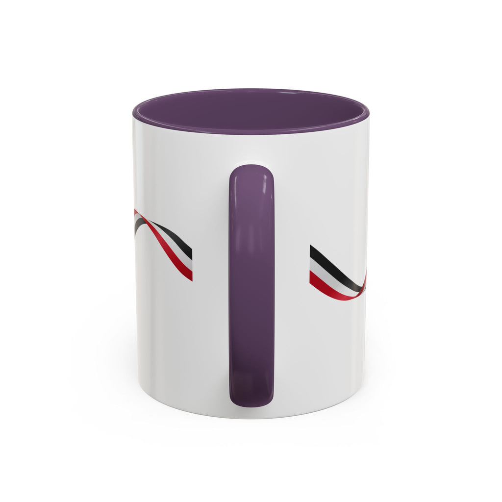 Iraq Lion Head Accent Coffee Mug with Arabic Script and Flag Ribbon – Patriotic Iraq Gift (11/15oz)