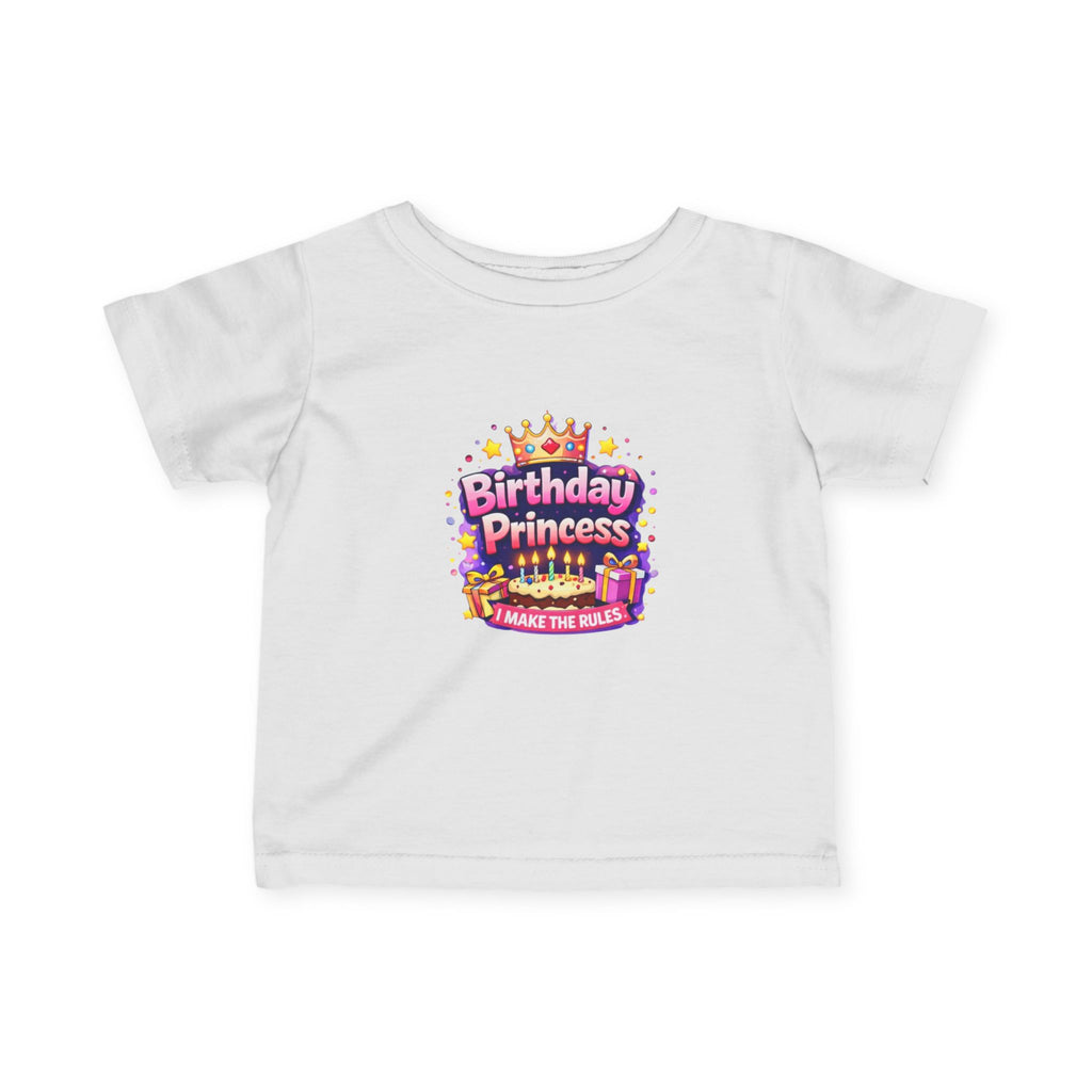 Birthday Princess Infant Tee — Cute Crown & Cake Baby Birthday Shirt