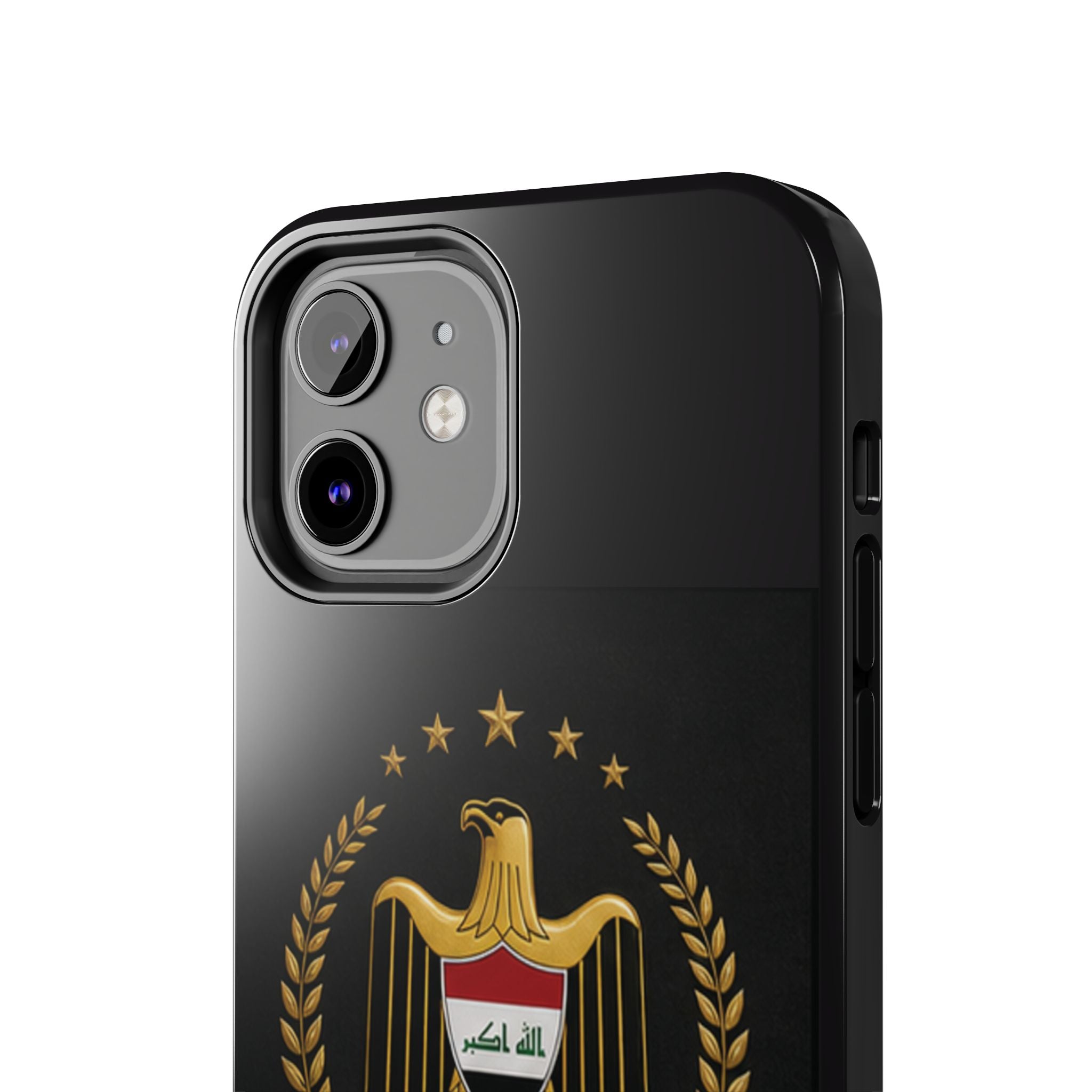 Iraq Coat of Arms Tough Phone Case — Arabic ‘Allahu Akbar’ Military Eagle Design