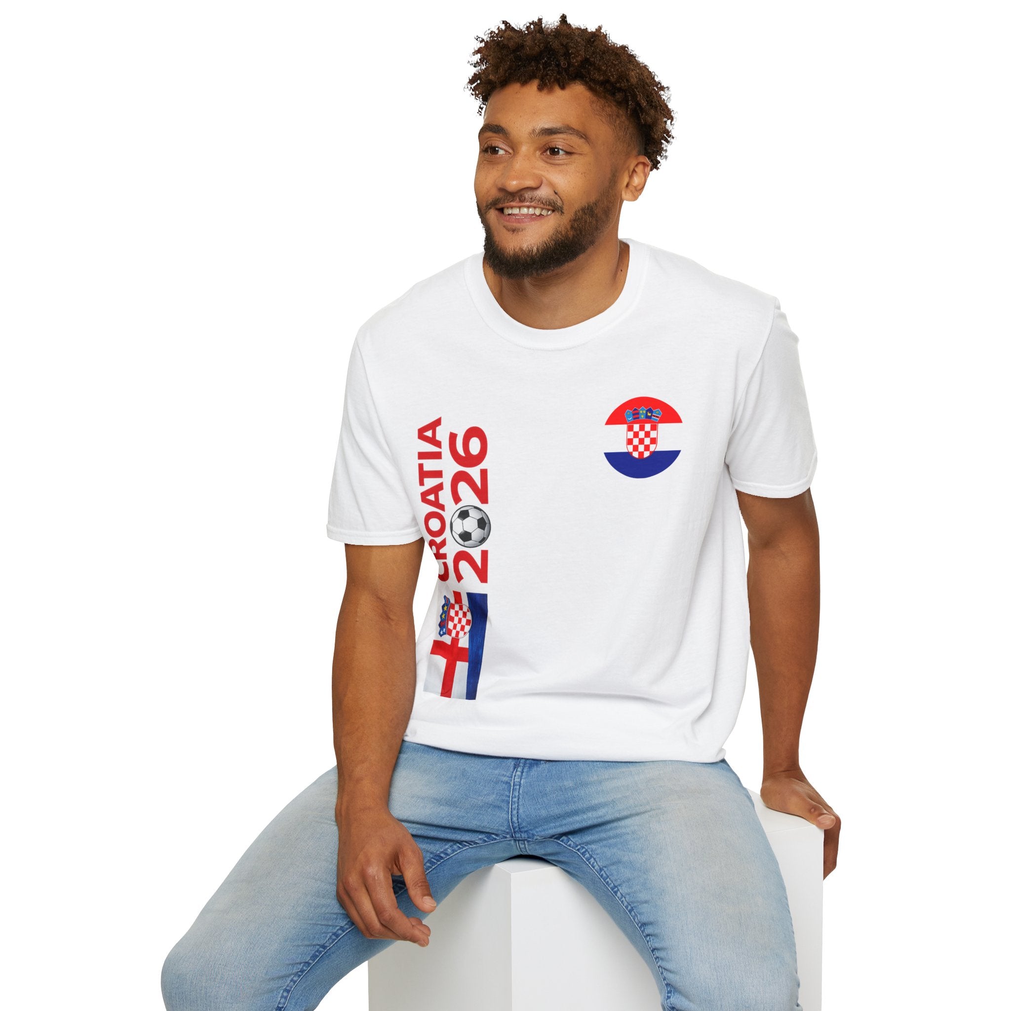 Croatia 2026 Soccer T-Shirt — Cup Fans Tee with Flags & Trophy