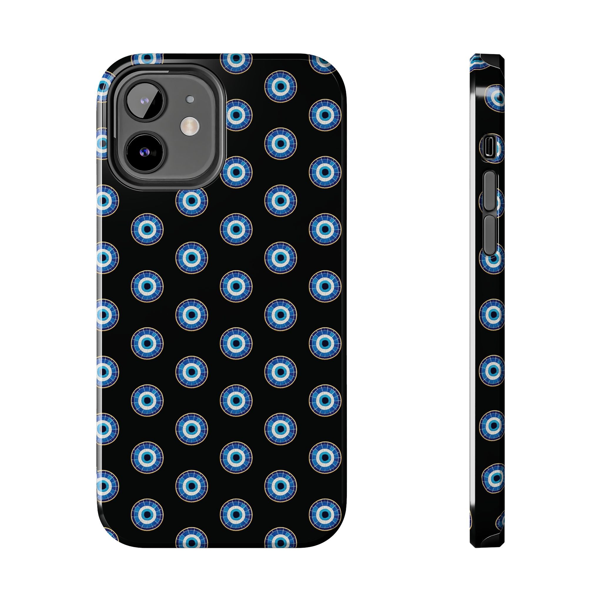 Evil Eye Pattern Tough Phone Case — Protective Blue Nazar Design