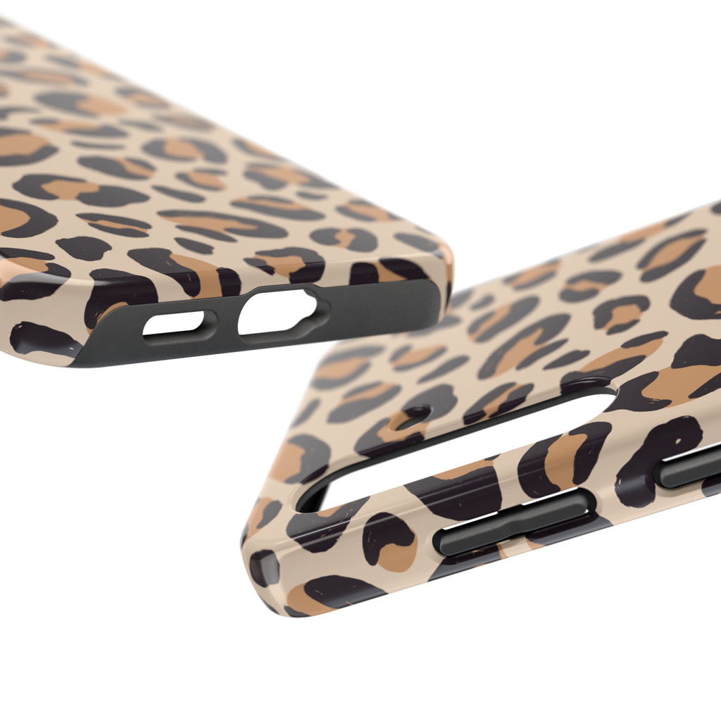 Leopard Print Tough Phone Case – Durable Glam Protective Cover
