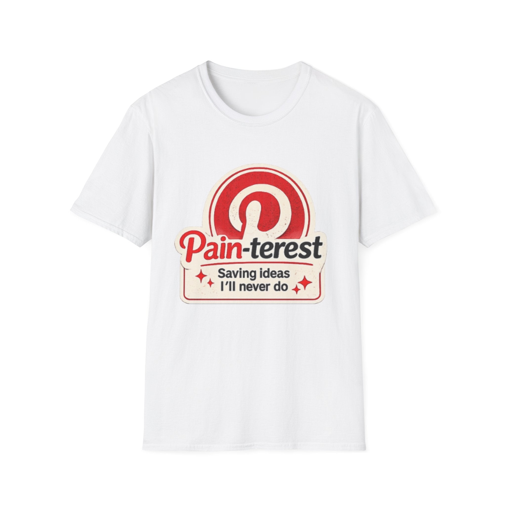Pain-terest Graphic T-Shirt — "Pain-terest: Saving Ideas I’ll Never Do" Retro Logo