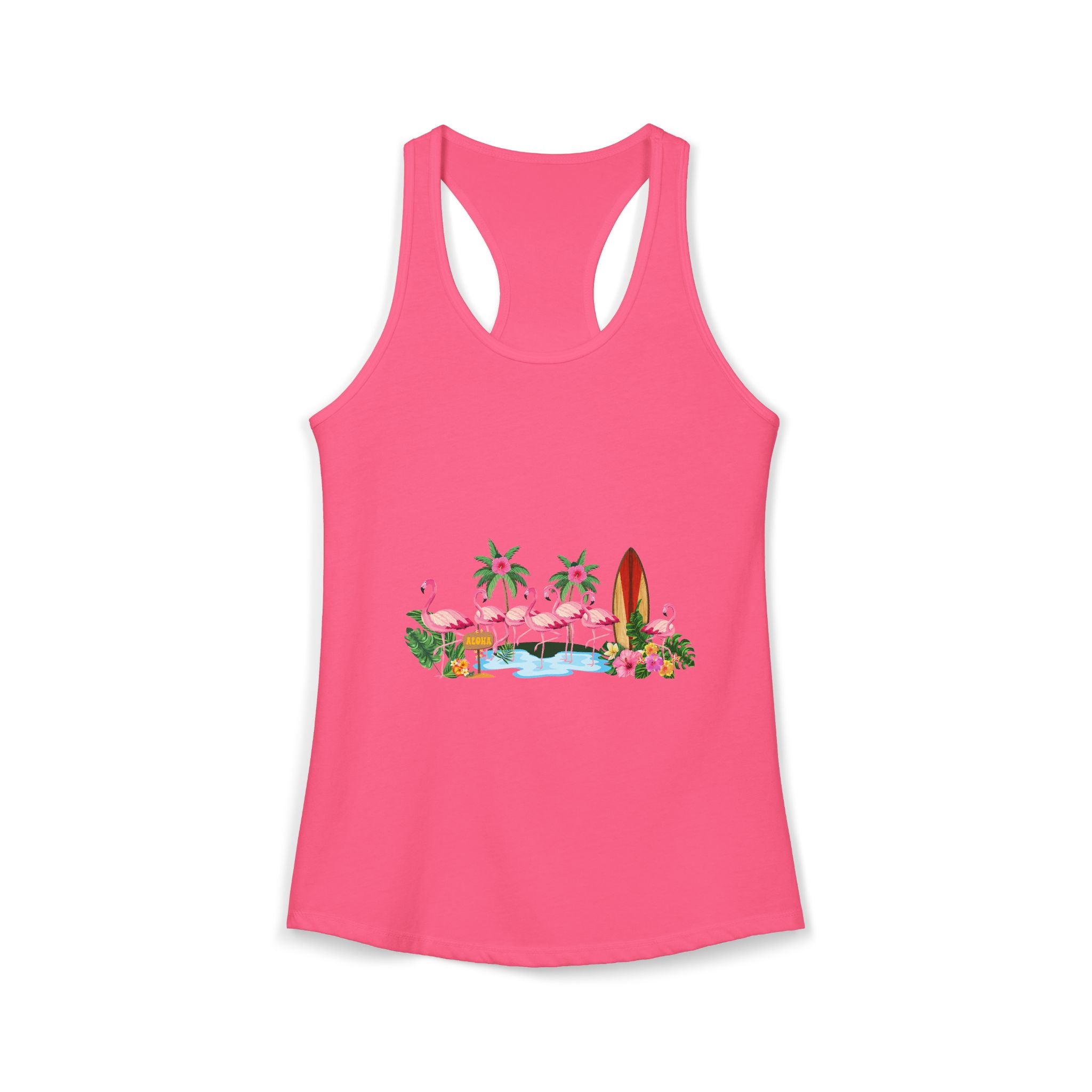 Women's Ideal Racerback Tank Flamingo Beach