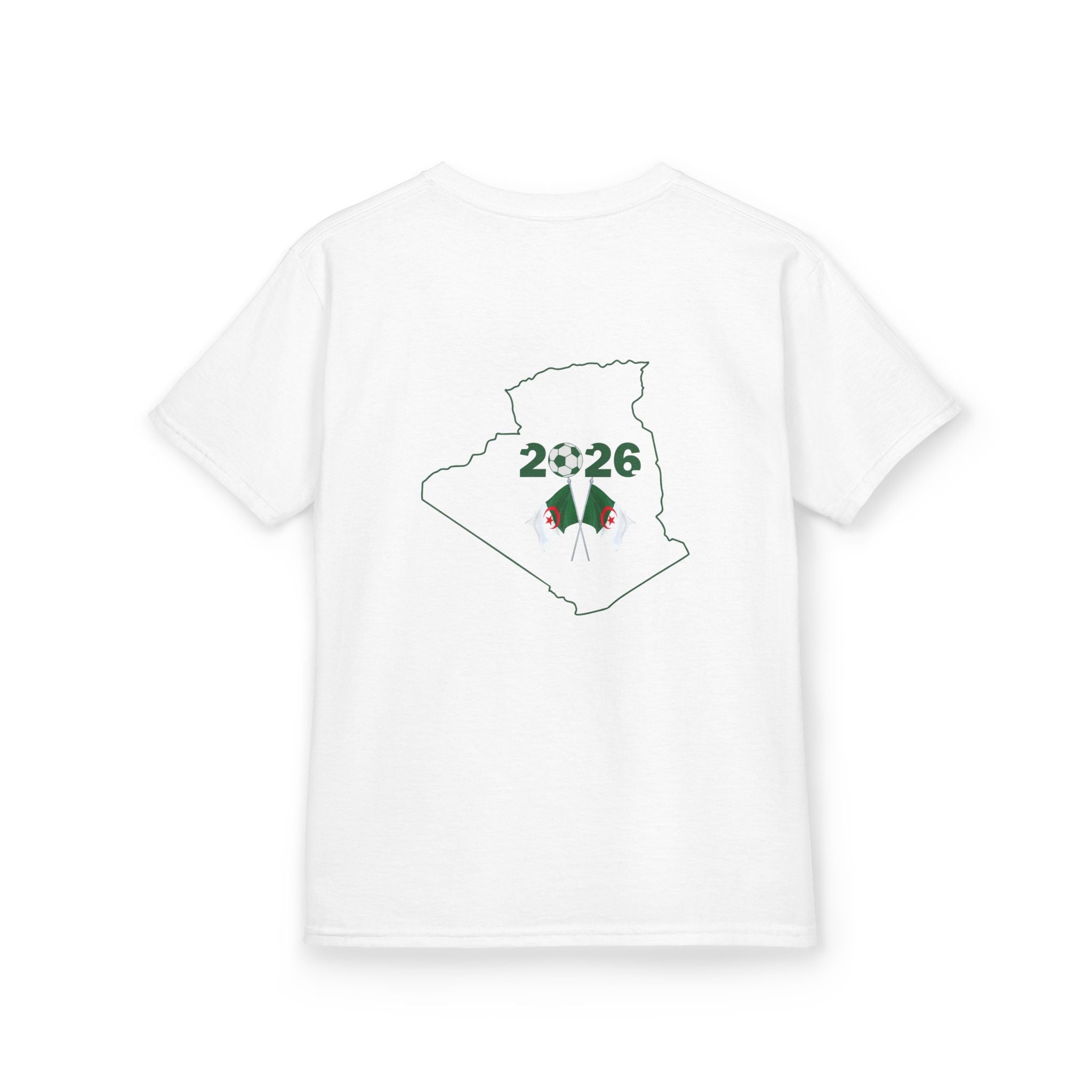 Algeria Flag Kids Tee — 2026 Map & Crescent Soccer Pride Shirt