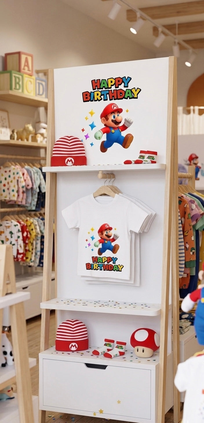 Mario Birthday Toddler Short Sleeve Tee
