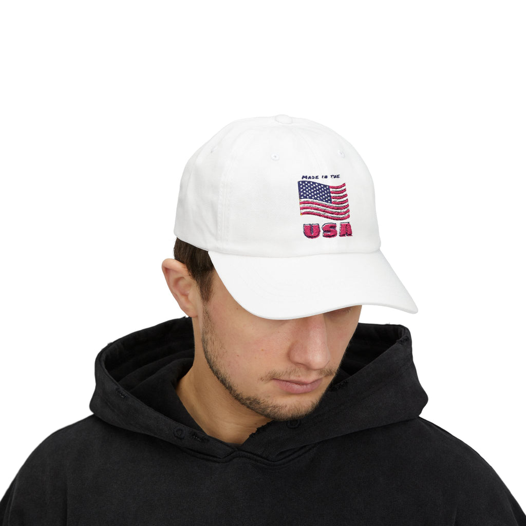 Dad Cap — 'Made in the USA' Flag Embroidered Baseball Hat