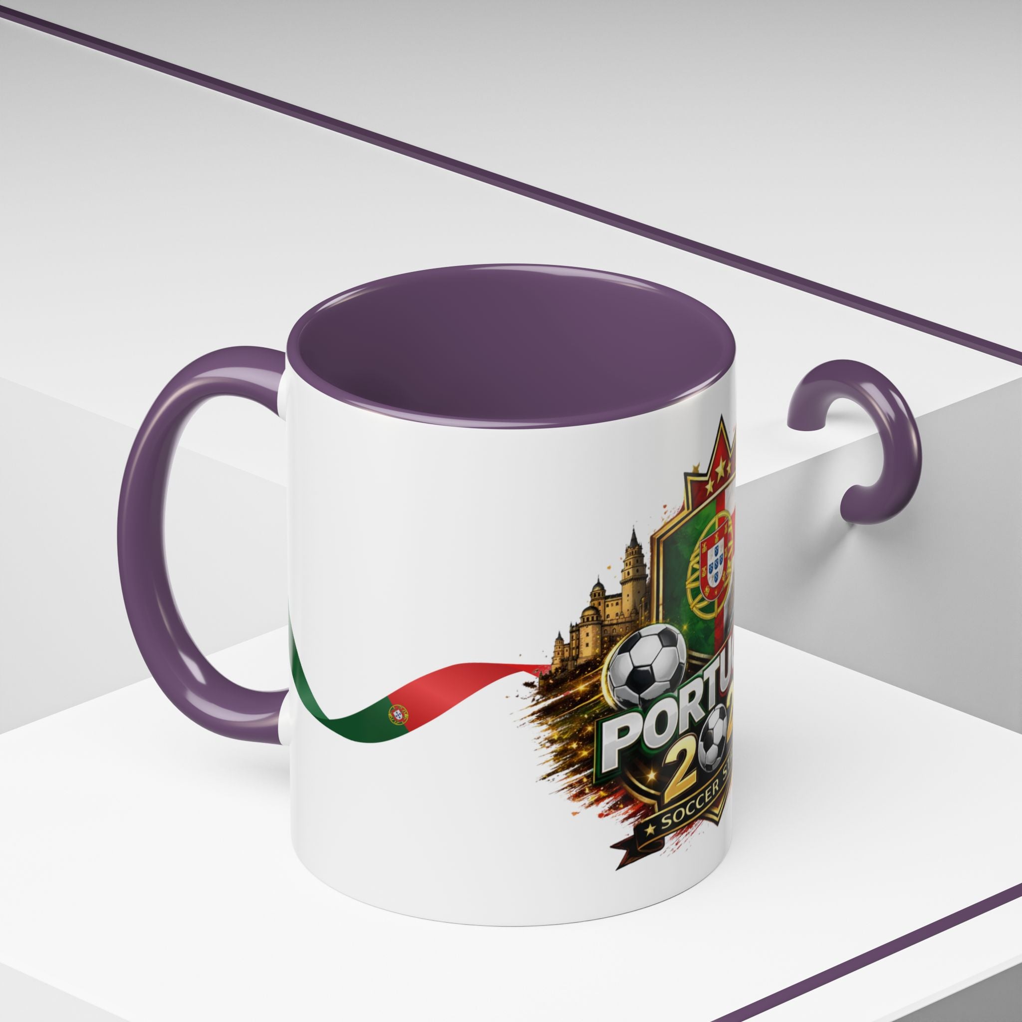 Portugal 2026 Soccer Mug – Portugal Flag & Crest Accent Coffee Cup