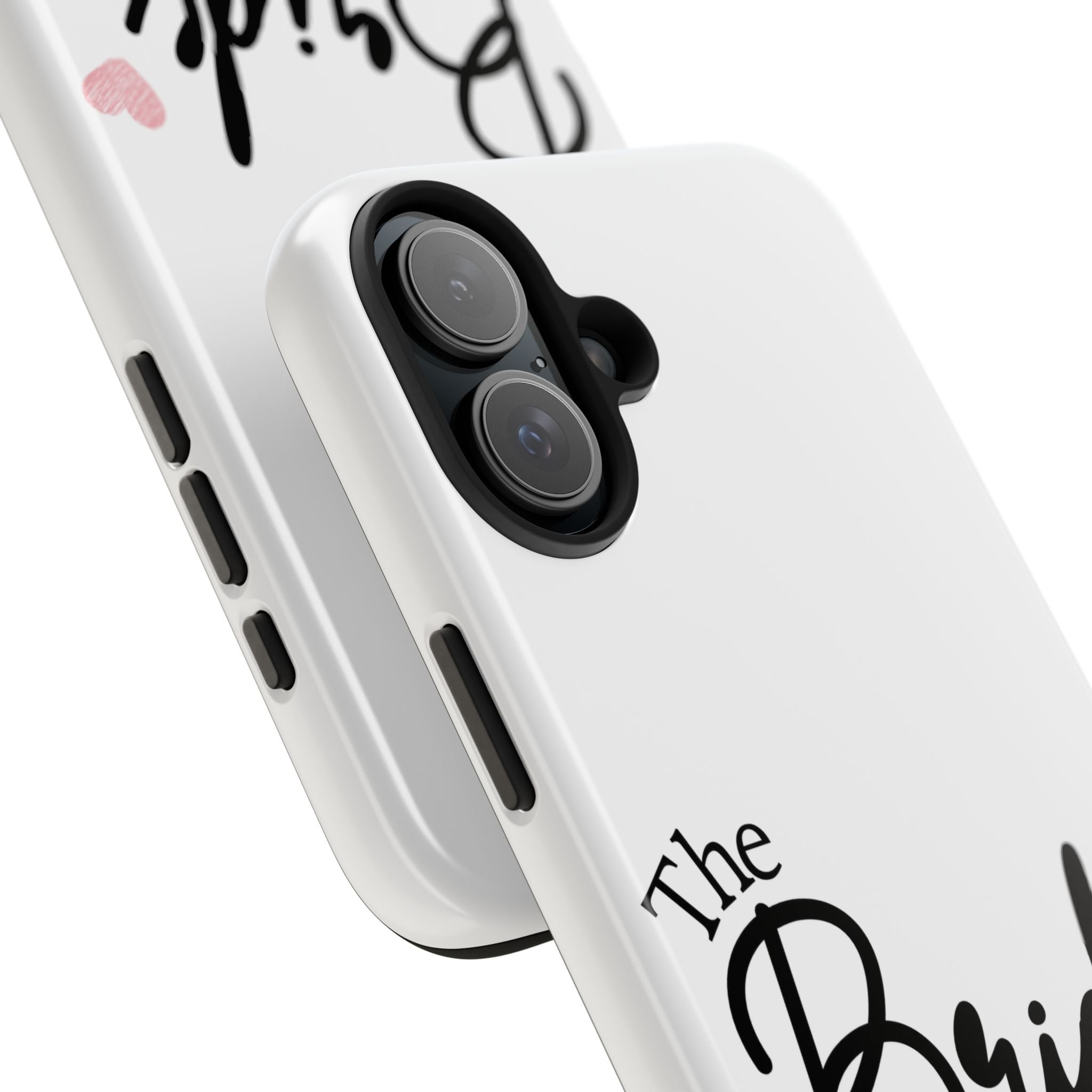 Bride Tough Phone Case — "The Bride" Script with Pink Heart | Bachelorette & Wedding Accessory