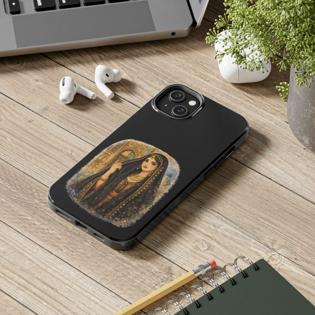 Elegant Persian Princess Tough Phone Case – Vintage Middle Eastern Art iPhone Cover