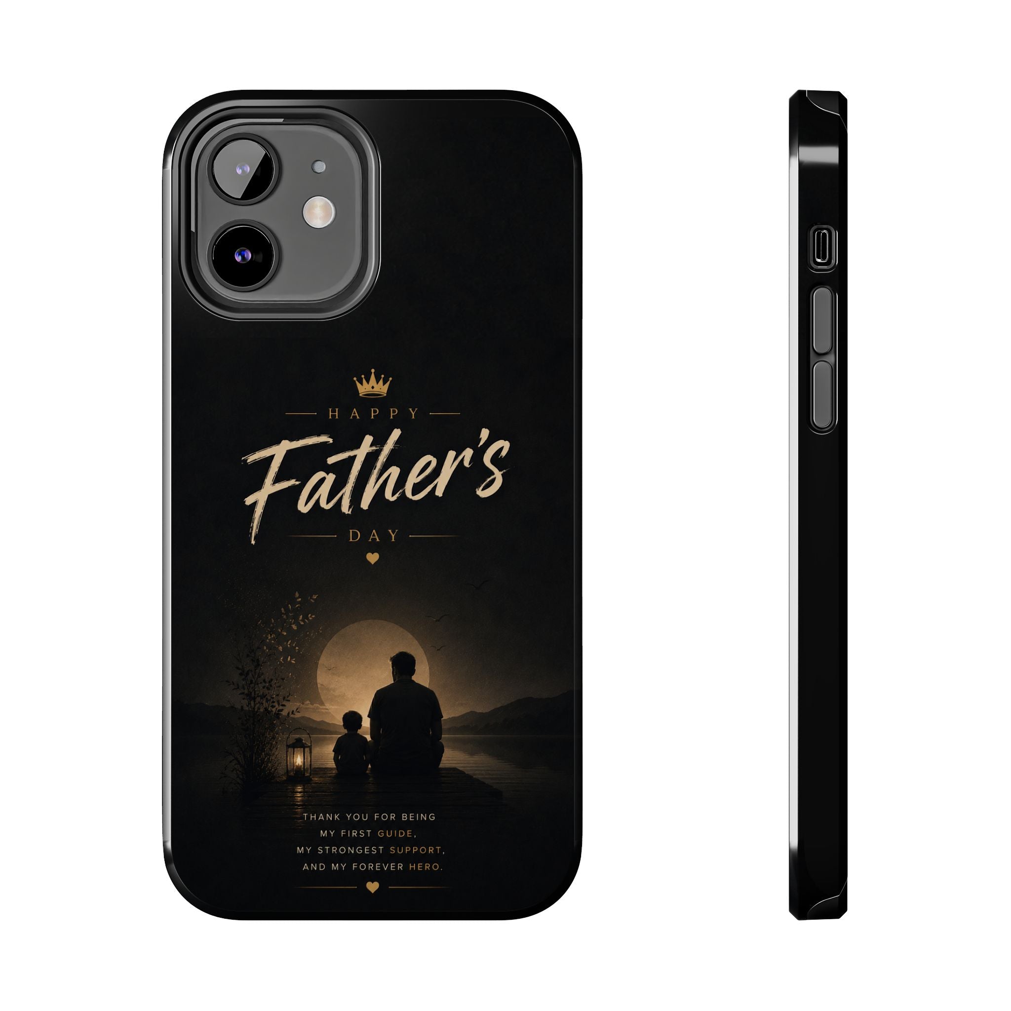 Father's Day Tough Phone Case — 'Happy Father's Day' Silhouette Tribute