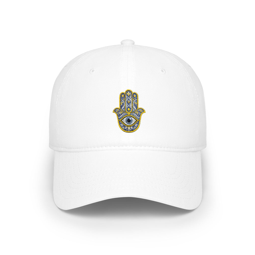 Hamsa Hand Embroidered Baseball Cap — Protective Eye Dad Hat