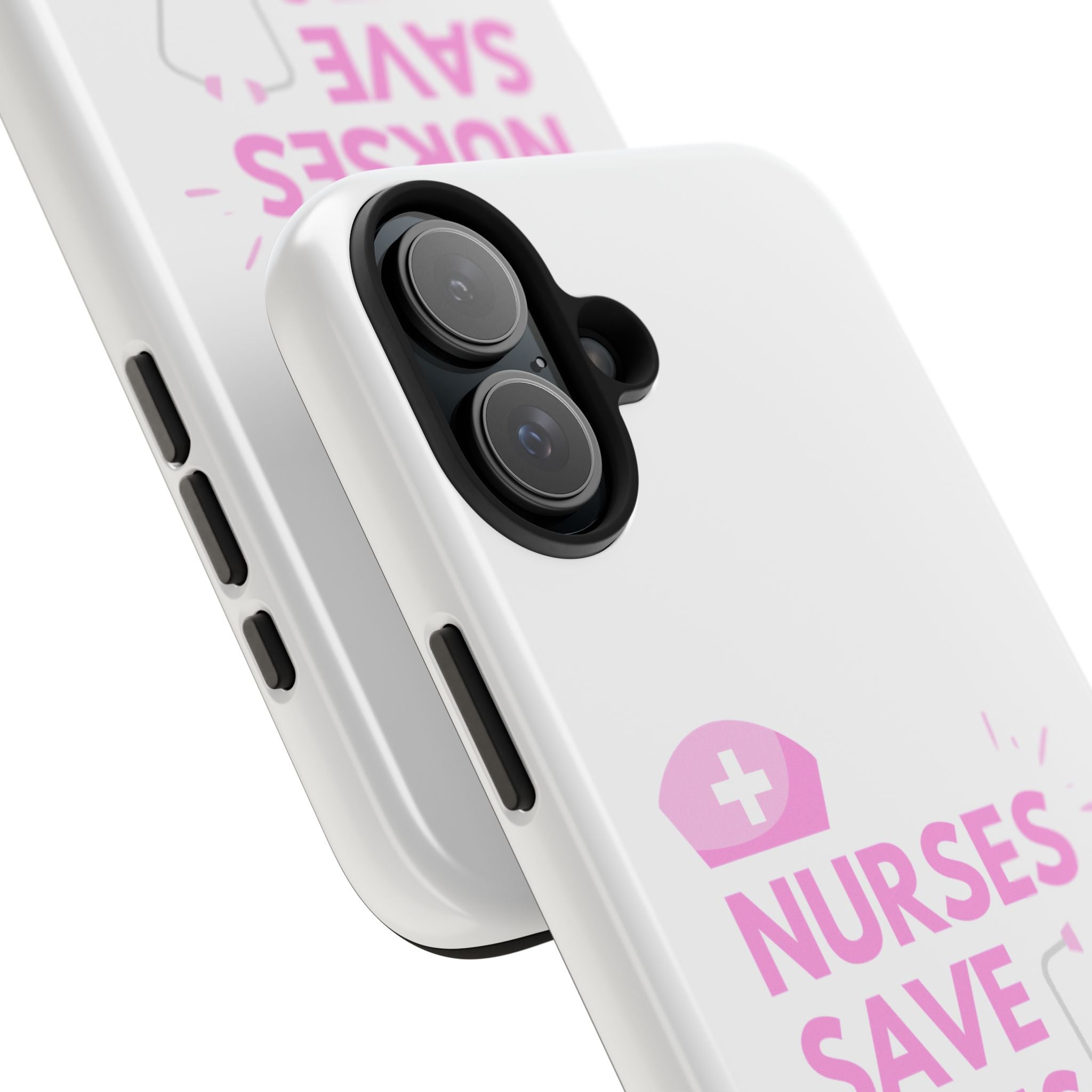 Tough Phone Case — 'Nurses Save Lives' Pink Stethoscope Design