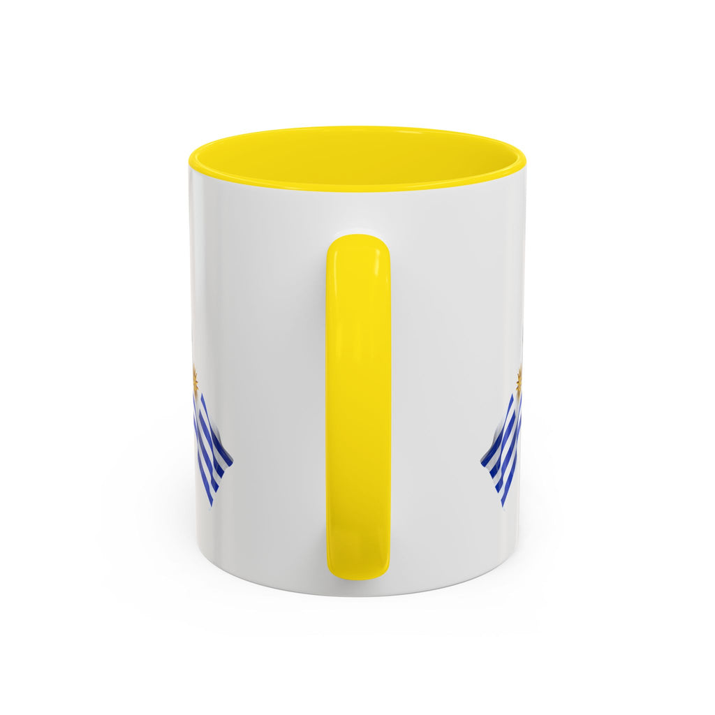 Uruguay Flag Accent Coffee Mug — Blue Sun National Pride 11/15oz