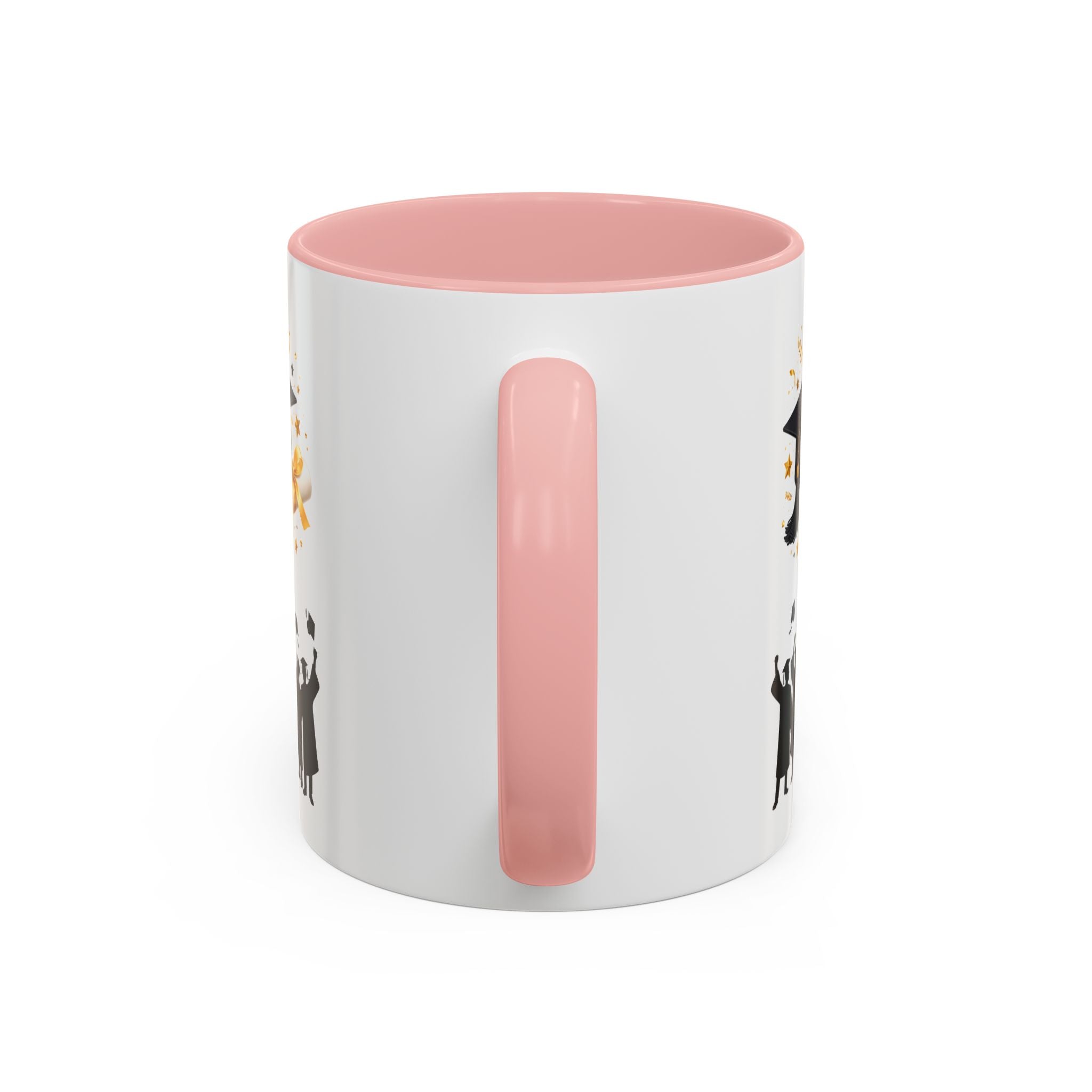 Graduation Celebration Coffee Mug — Cap, Diploma & Tossed Caps Design