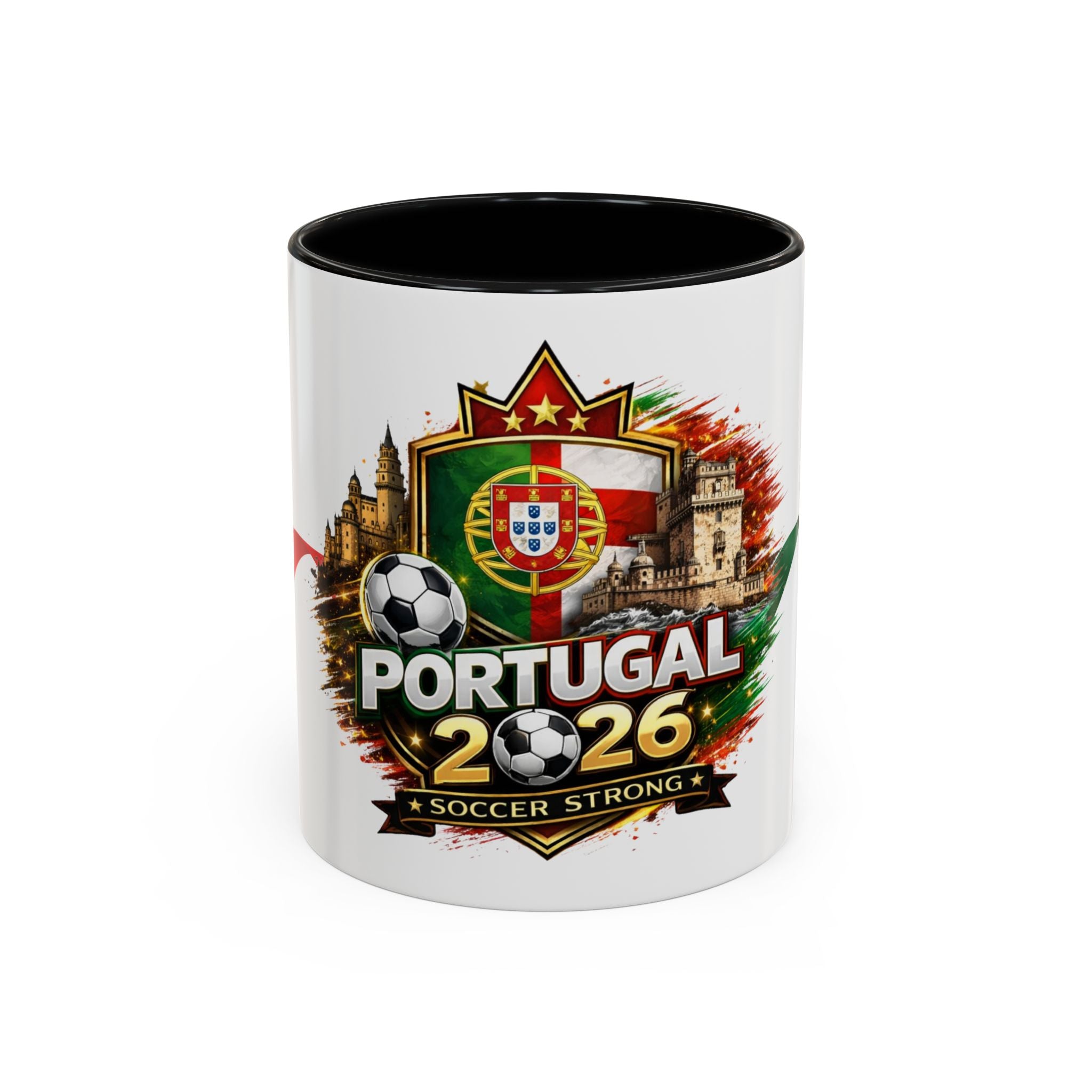 Portugal 2026 Soccer Mug – Portugal Flag & Crest Accent Coffee Cup