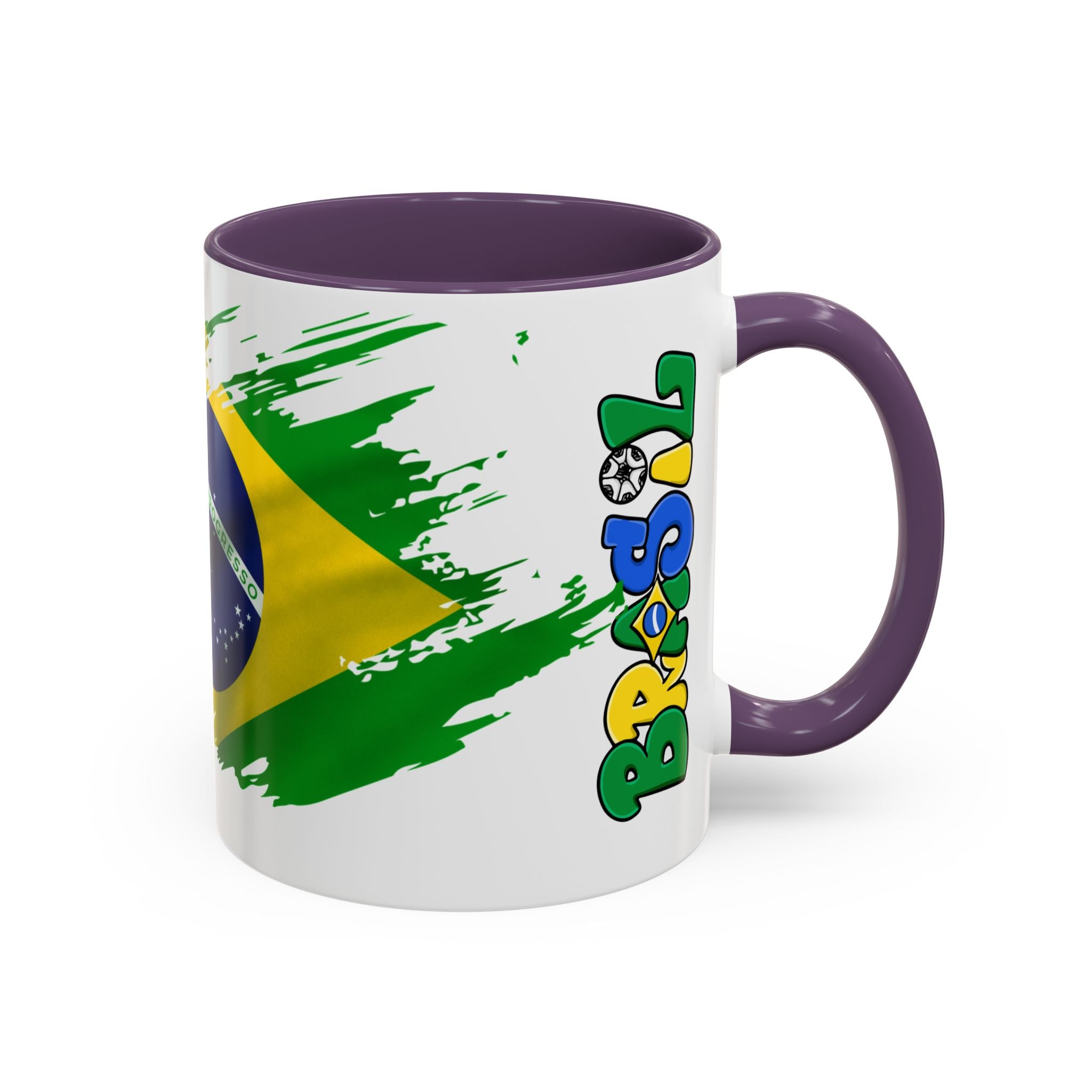Brazil Flag Accent Coffee Mug — Brasil Pride 11/15oz