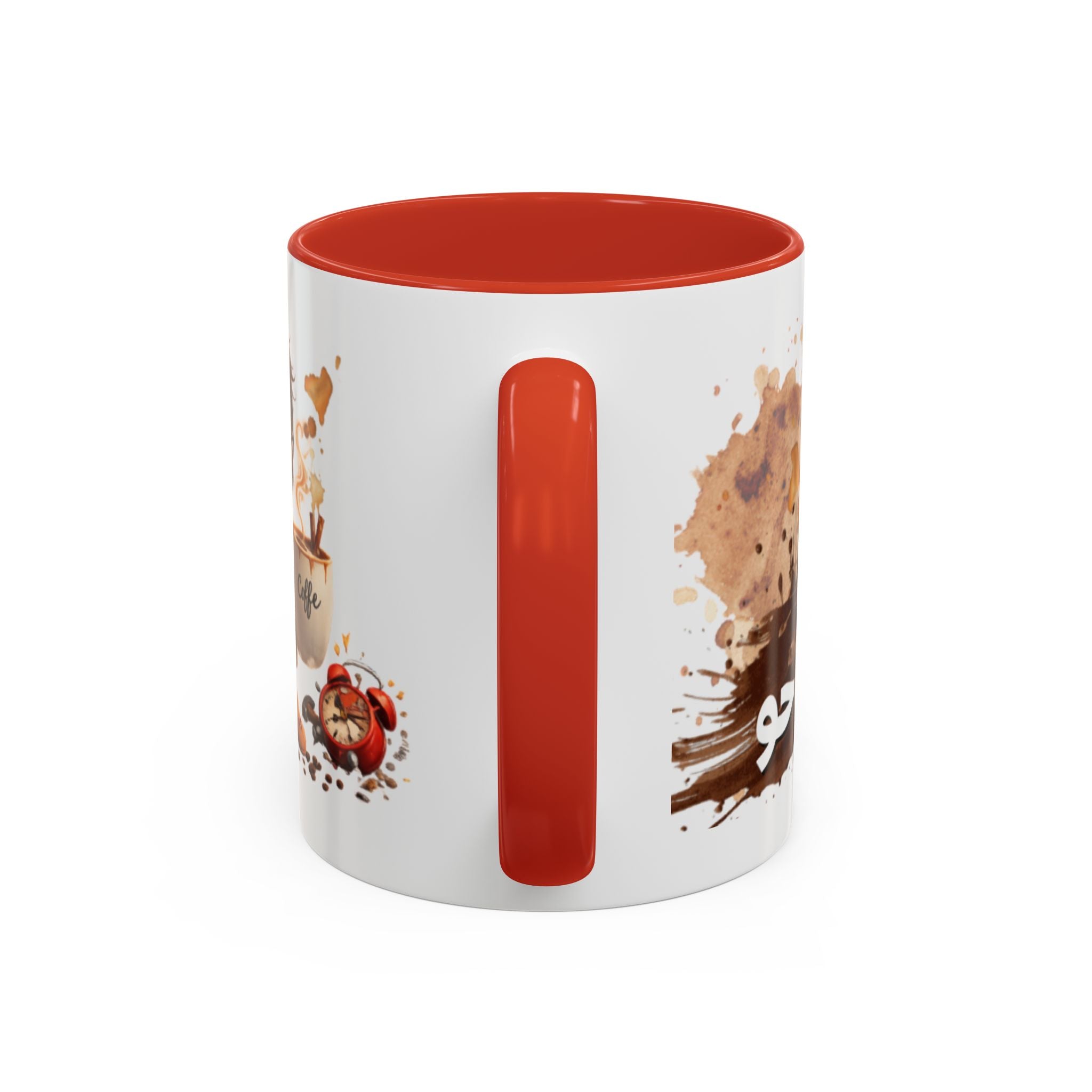 Cute Coffee Girl Accent Mug — Arabic Script Coffee Design (11/15oz)