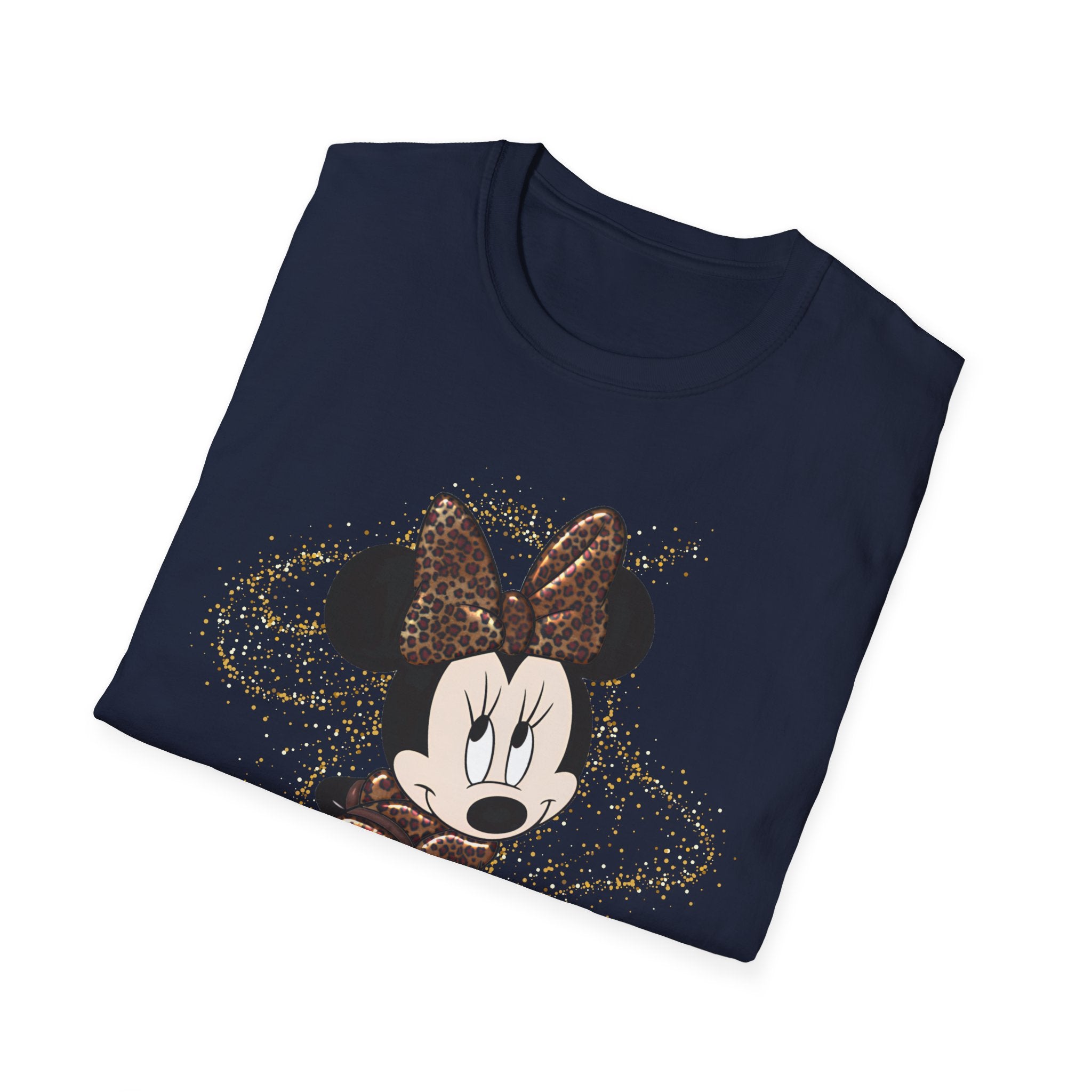 Minnie Mouse Brown Glitter Graphic T-Shirt