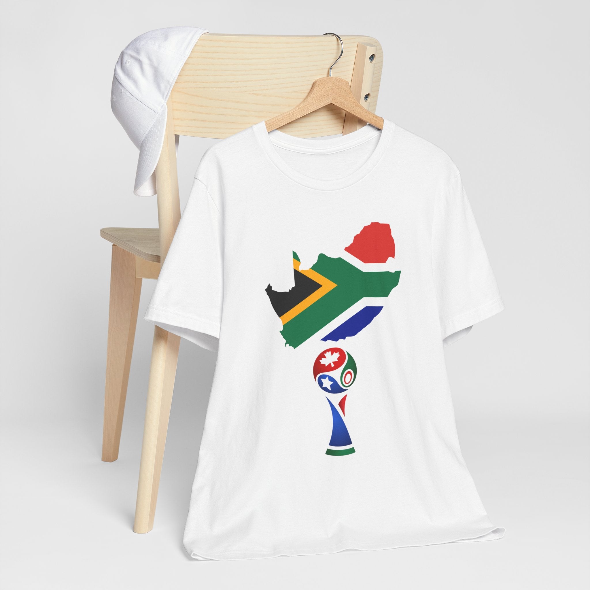 South Africa Cup Soccer T-Shirt — Africa Map Football Fan Tee