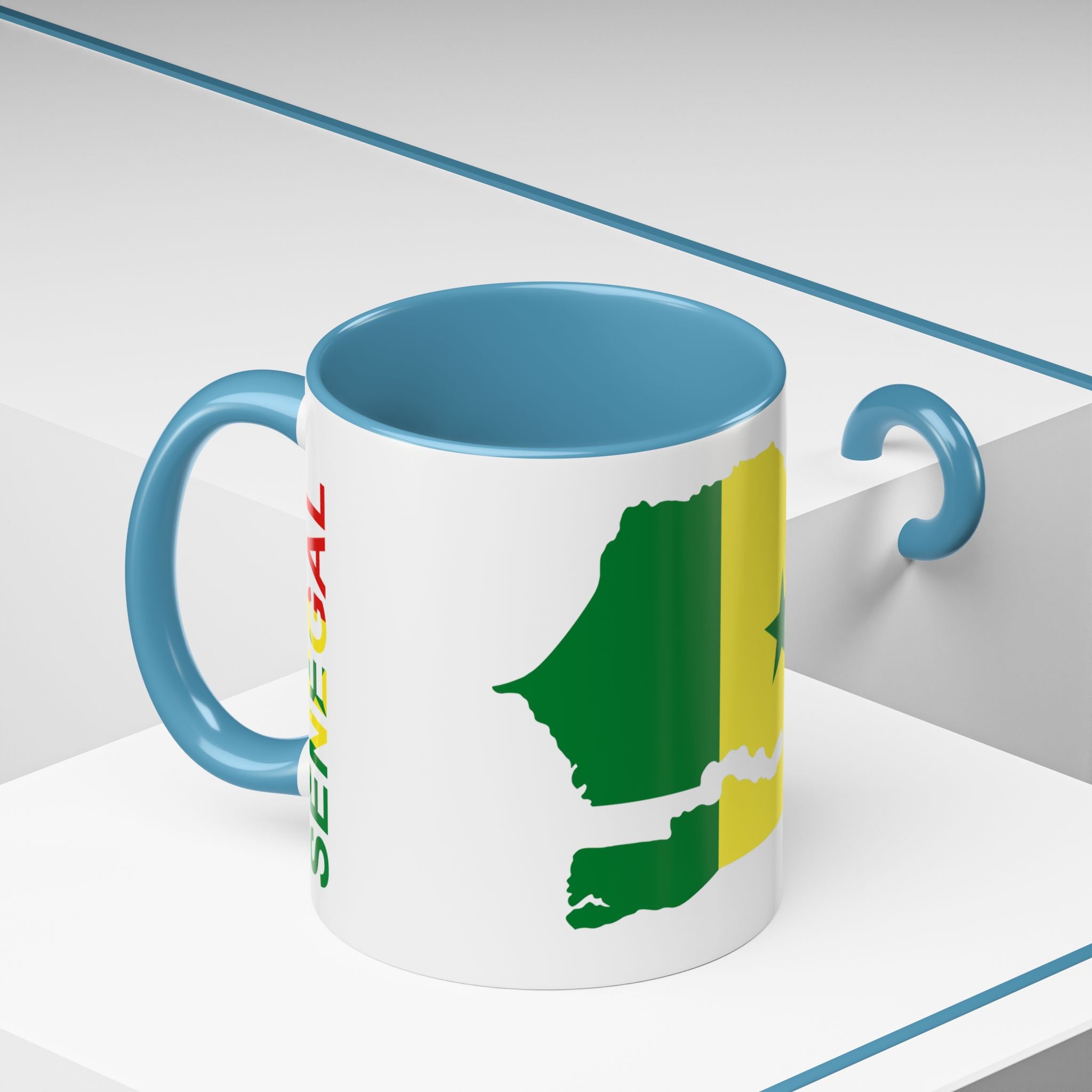 Senegal Flag Map Accent Coffee Mug – Pride Gift for Senegalese Coffee Lovers