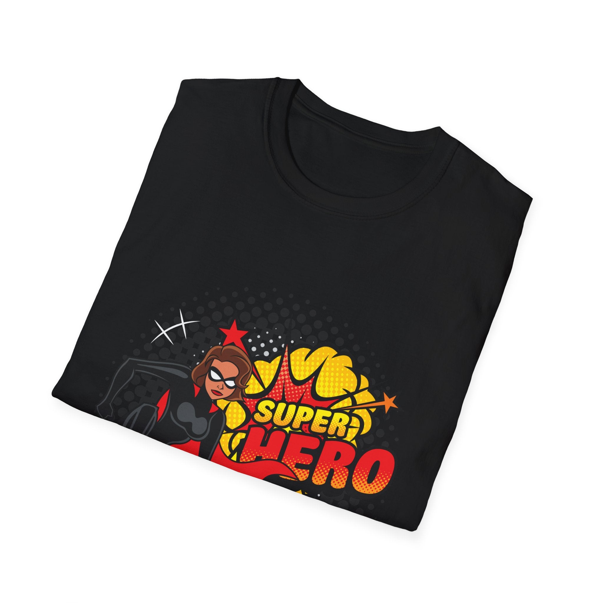 Super Hero Graphic T-Shirt — Retro Comic Girl Design
