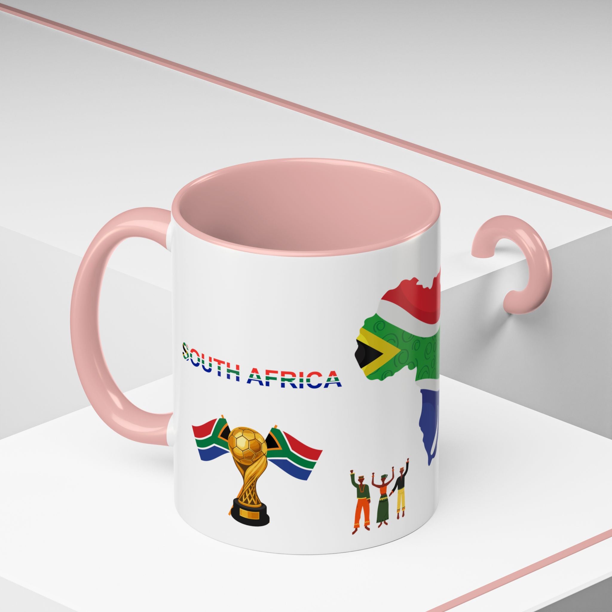 South Africa Coffee Mug — Map, Flag & Trophy Design (11/15oz)