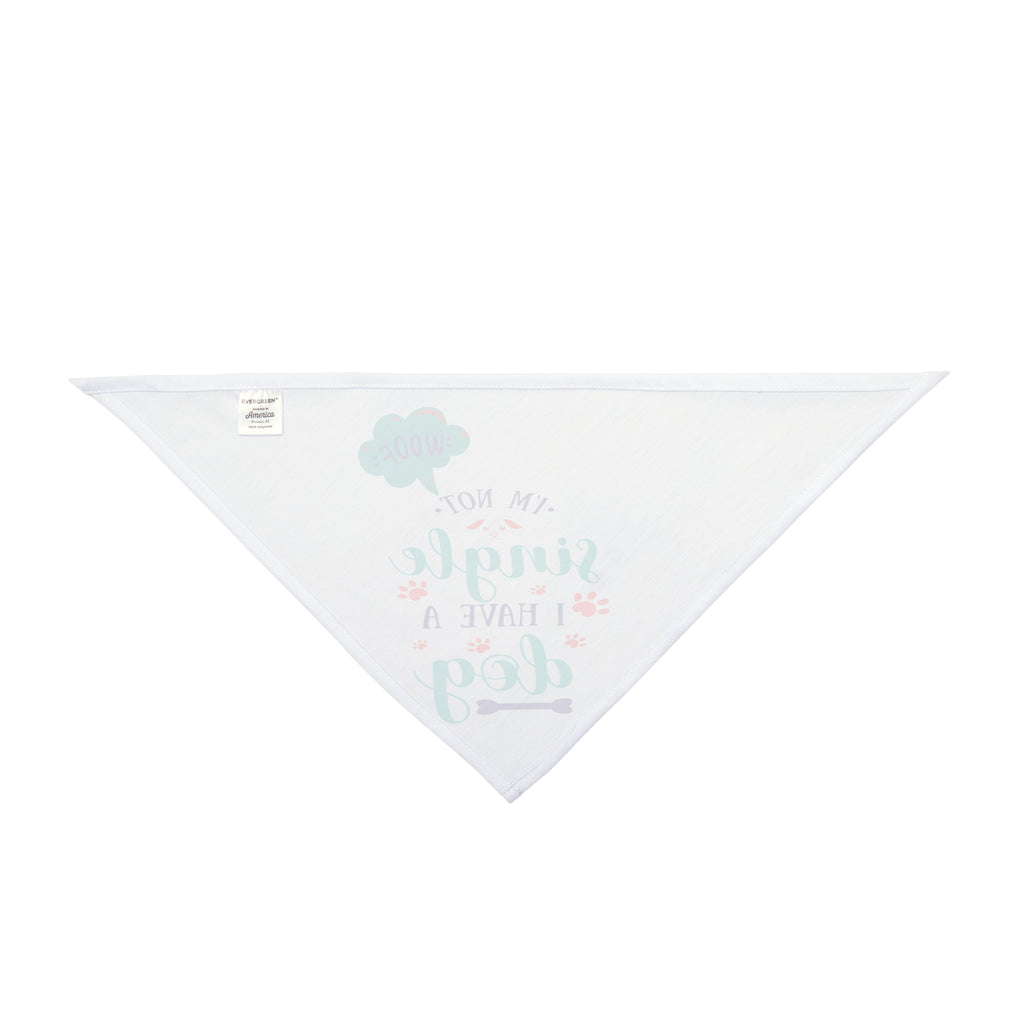 Dog Bandana — “I’m Not Single I Have a Dog” Cute Pet Accessory for Dog Lovers