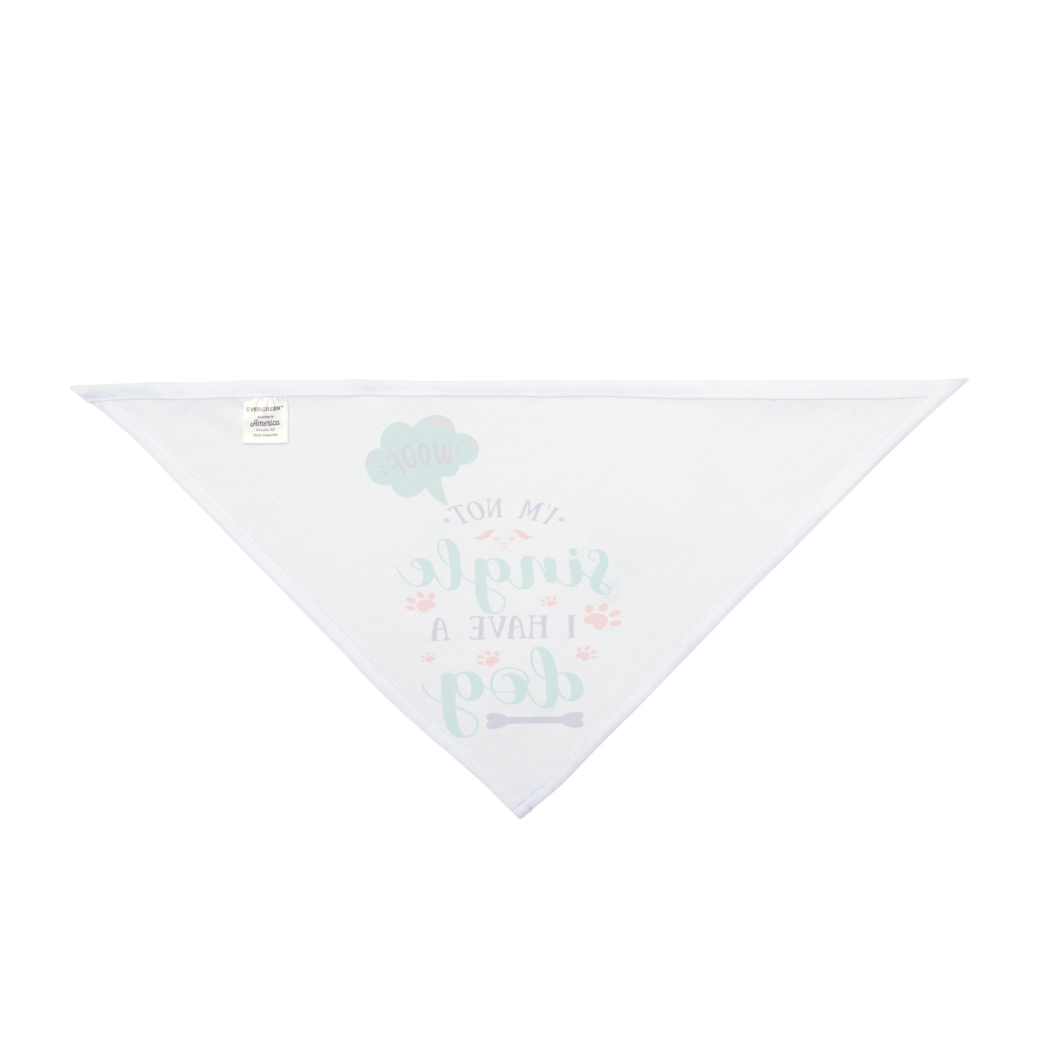 Dog Bandana — “I’m Not Single I Have a Dog” Cute Pet Accessory for Dog Lovers
