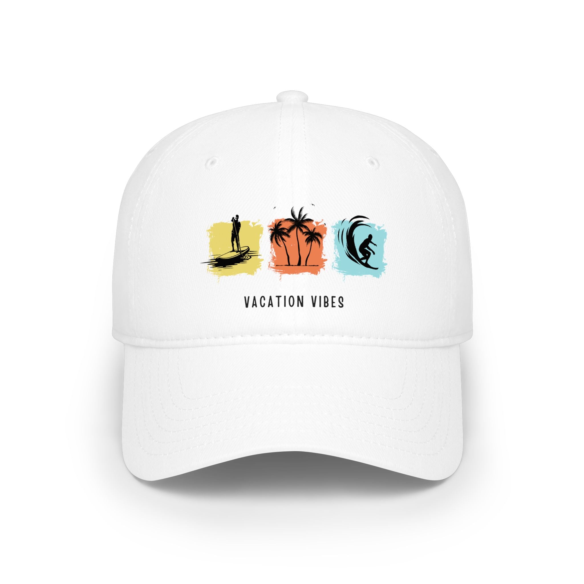 Vacation Vibes Low Profile Baseball Cap — Tropical Palm Beach Hat
