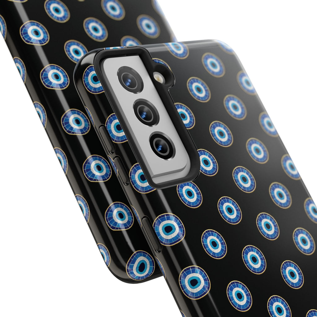 Evil Eye Pattern Tough Phone Case — Protective Blue Nazar Design