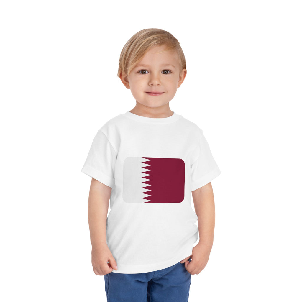 Qatar 2026 Toddler Tee - Qatar FlagCup Soccer Kids Shirt