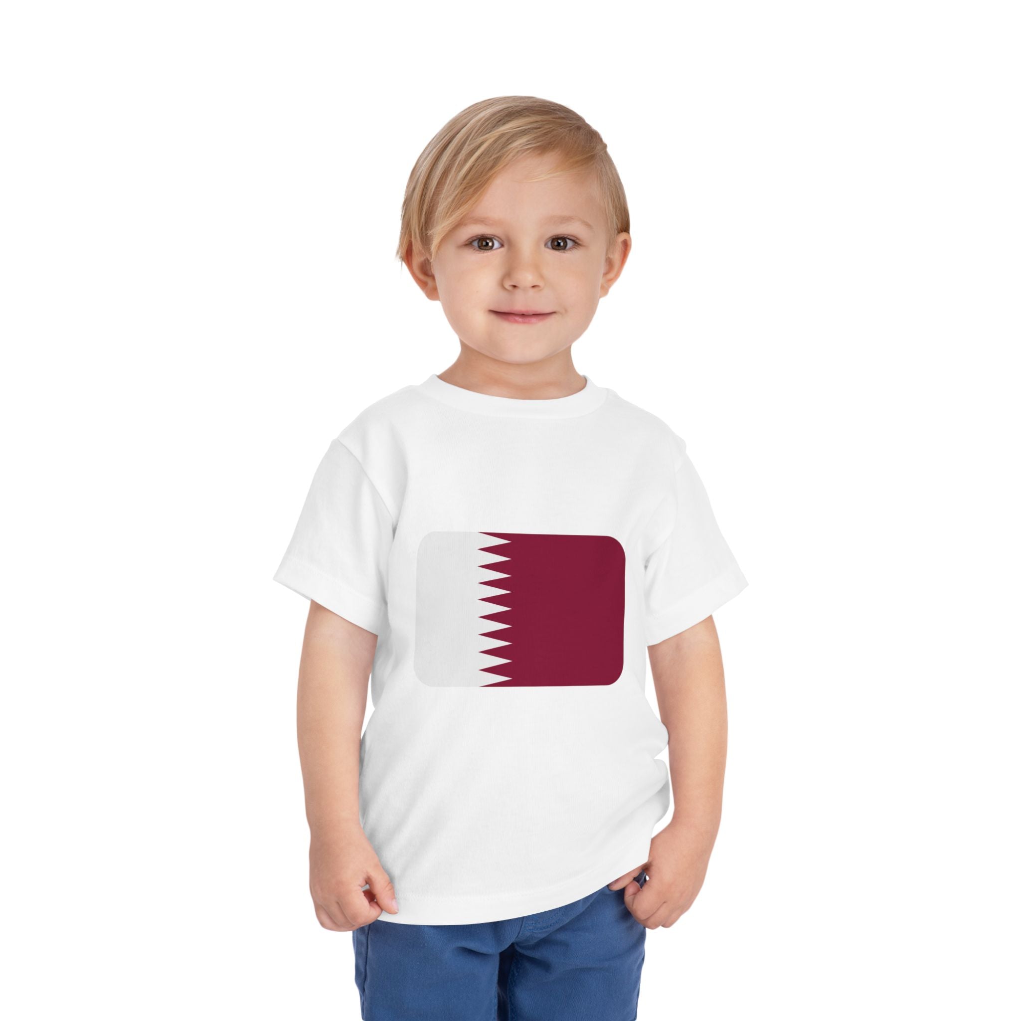 Qatar 2026 Toddler Tee - Qatar FlagCup Soccer Kids Shirt