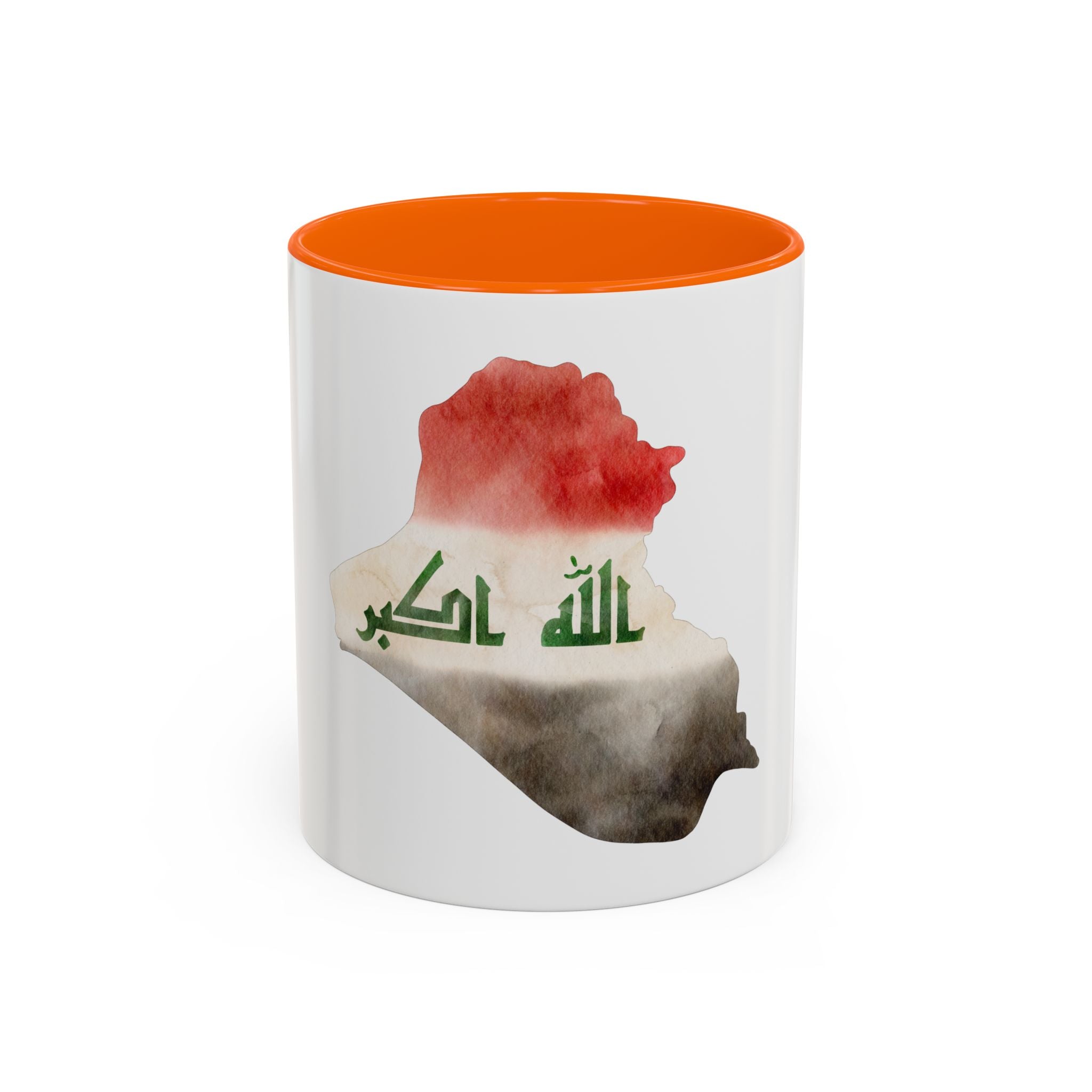 Iraq Flag Map Coffee Mug – Watercolor Baghdad Pride Accent Mug (11/15oz)