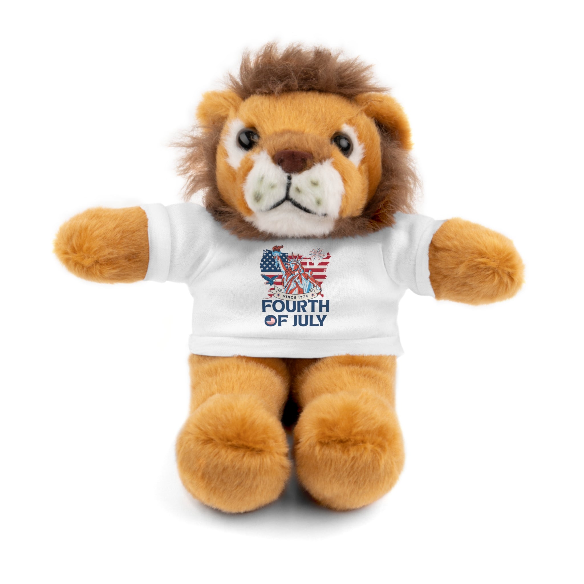 Fourth of July Teddy Bear — Plush Bear with 'Fourth of July' Tee